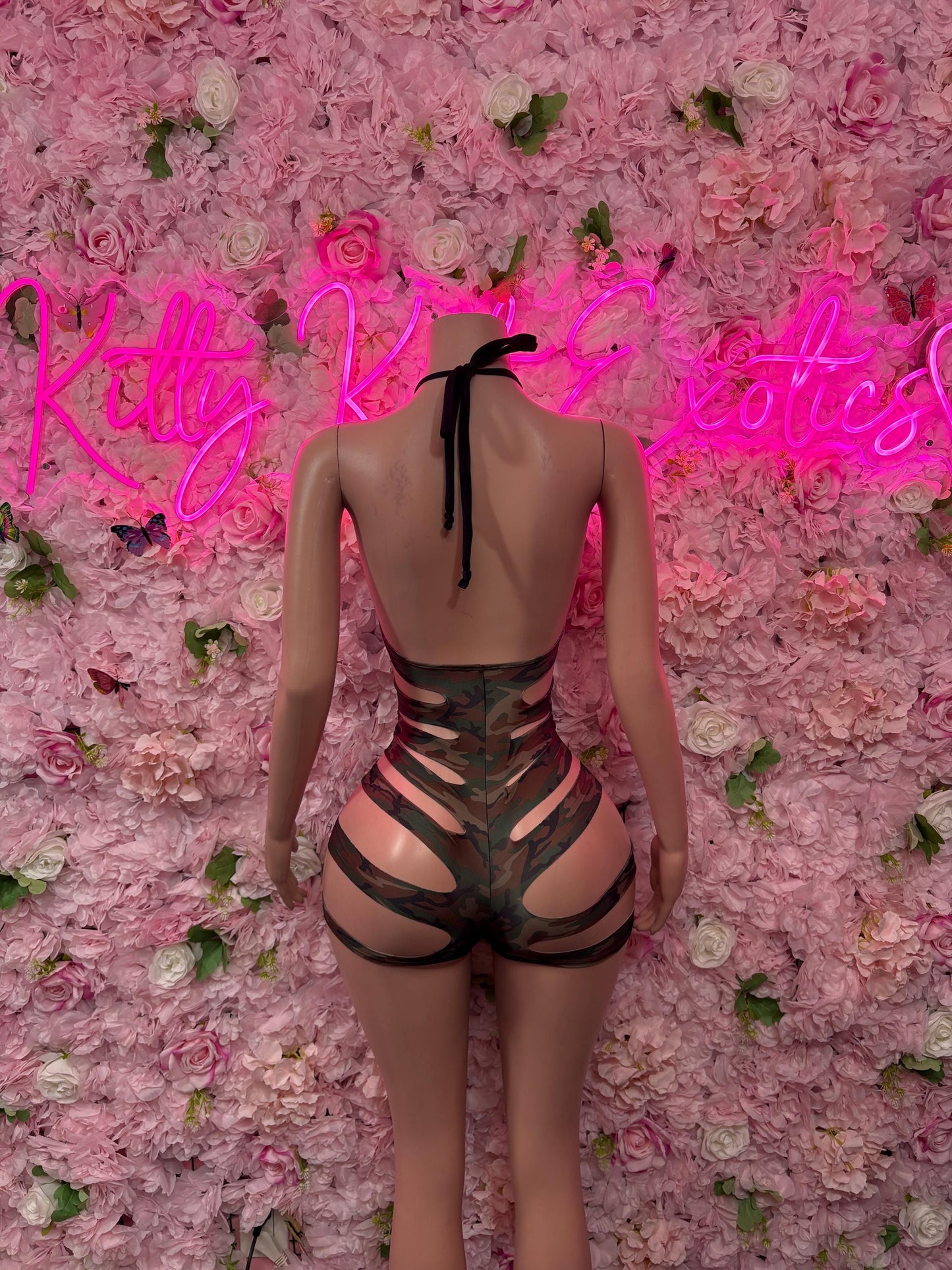 Exotic Dancewear One Piece Camo Print Bodysuit - Dancewear, Sexy for Performers, Events, or Special Occasions