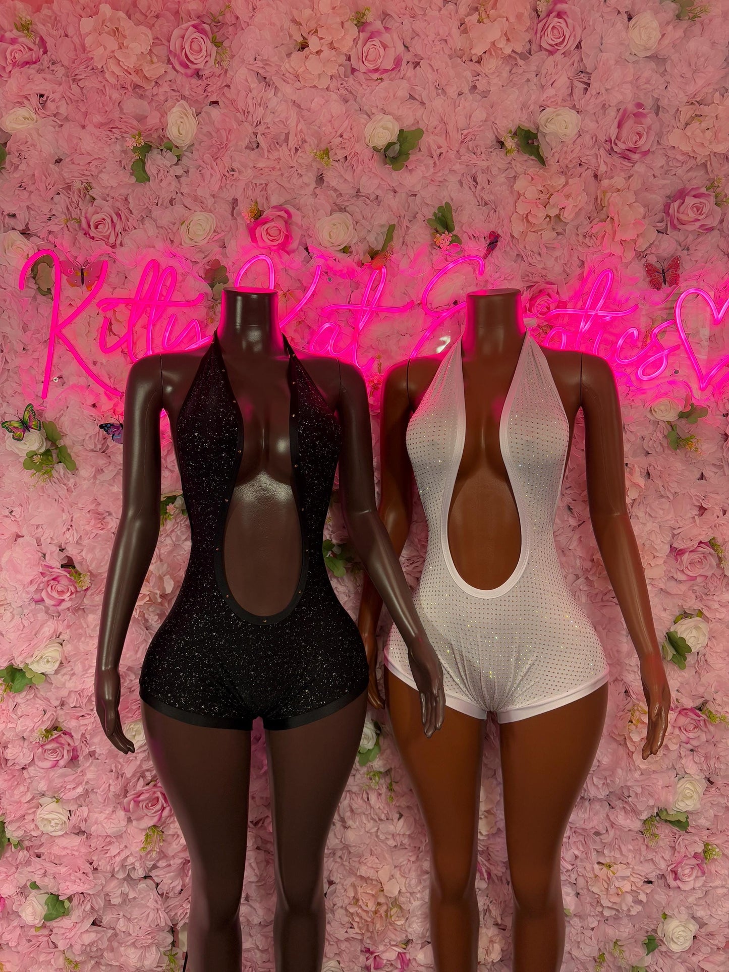 Exotic Dancewear One-Piece White Rhinestone Bodysuit  Rave Outfit | Festival wear