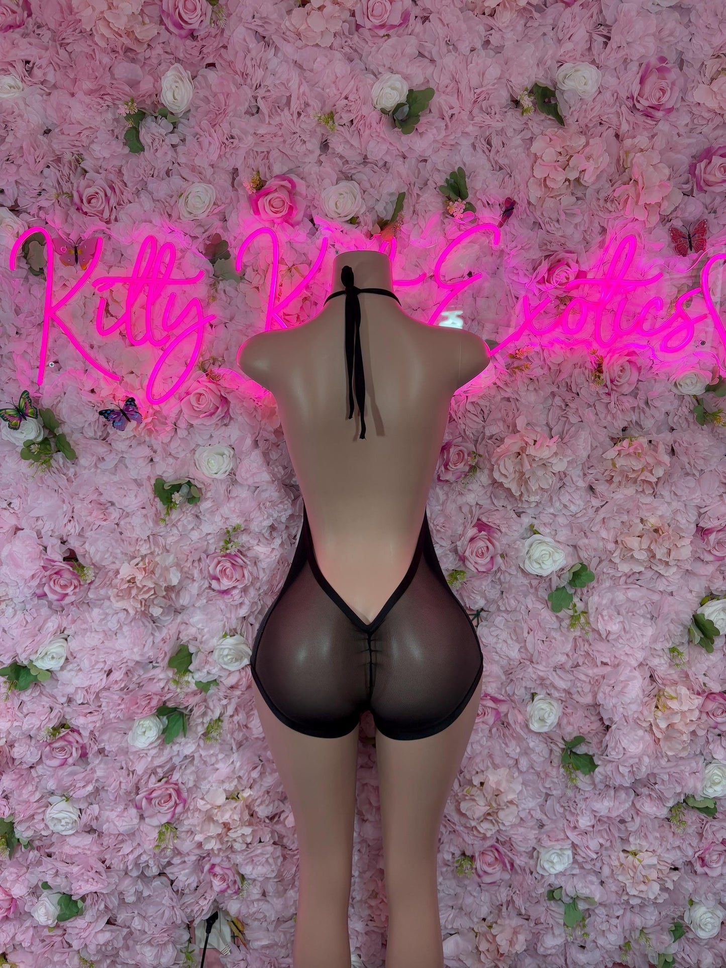 Exotic Dancewear One-Piece Black Rhinestone Bodysuit  Rave Outfit | Festival wear