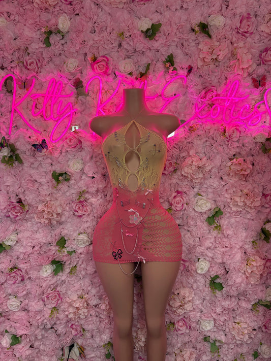 Custom Exotic Dancewear One-Piece Multicolor Fishnet Bodysuit  Rave Outfit | Festival wear