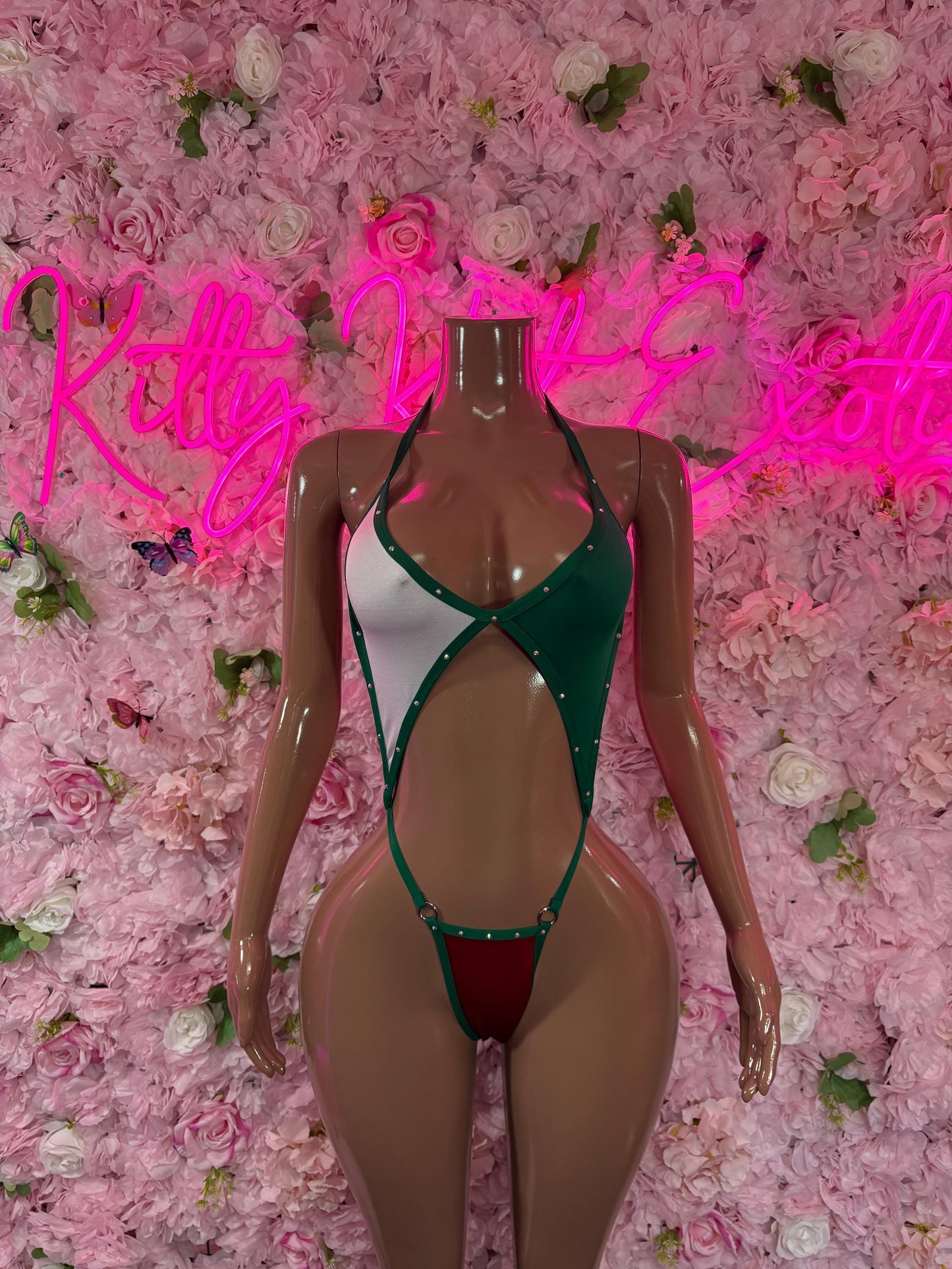 Cinco De Mayo Mexican Flag Bikini Set  Festive One Piece Swimsuit Outfit for Party, Parade, or Beach  Mexico Colors Festival Wear