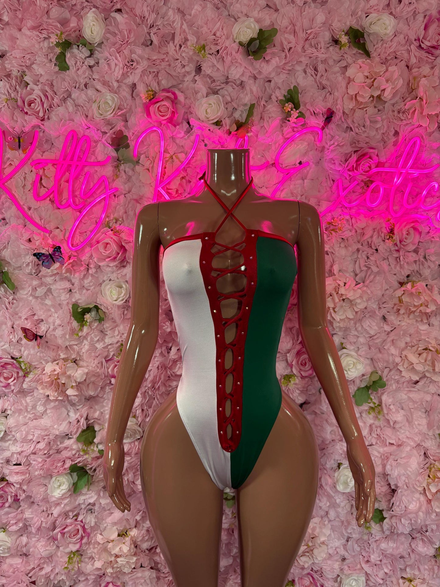 Cinco De Mayo Mexican Flag Bikini Set  Festive One Piece Swimsuit Outfit for Party, Parade, or Beach  Mexico Colors Festival Wear