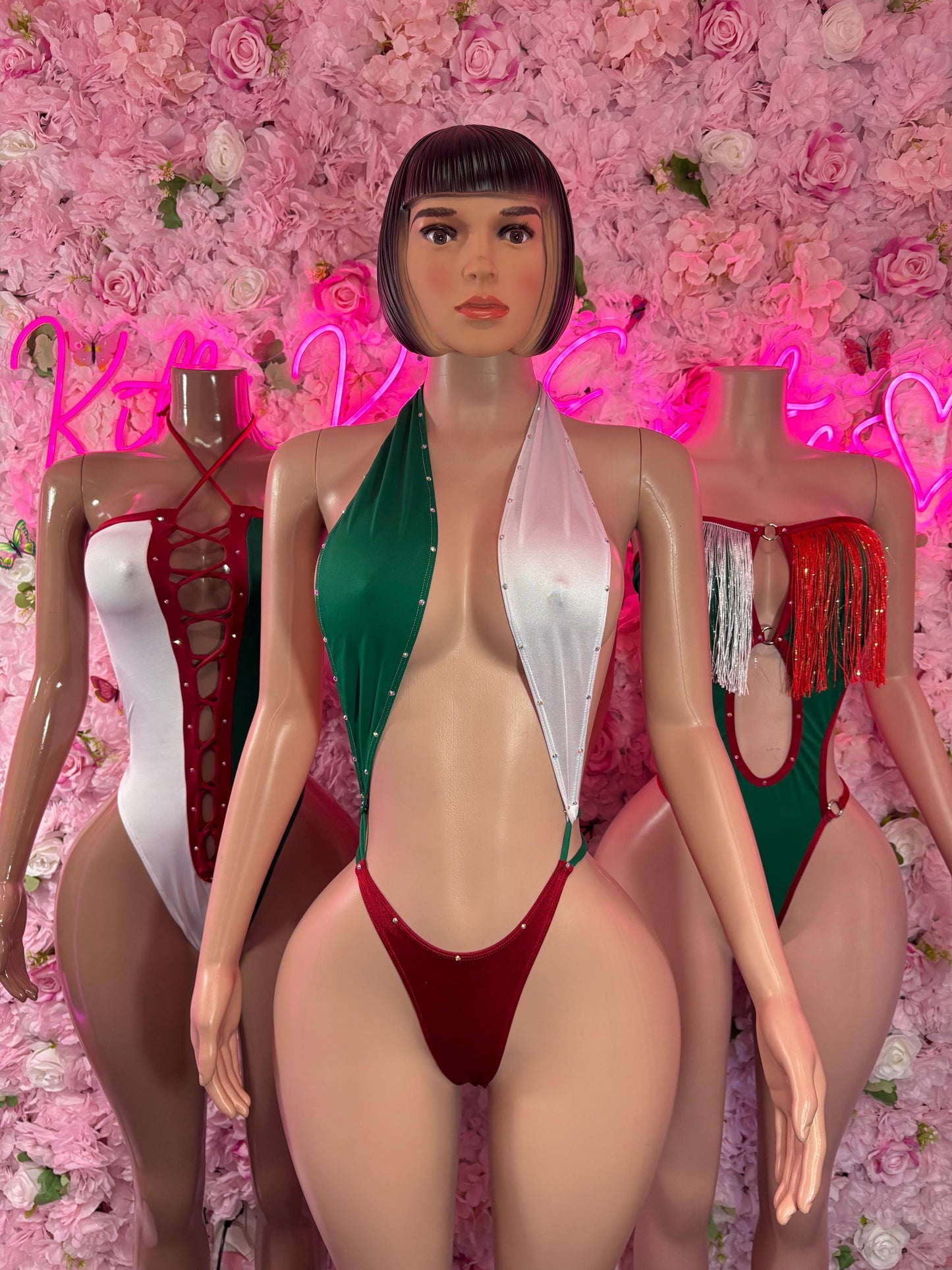 Cinco De Mayo Mexican Flag Bikini Set  Festive One Piece Swimsuit Outfit for Party, Parade, or Beach  Mexico Colors Festival Wear