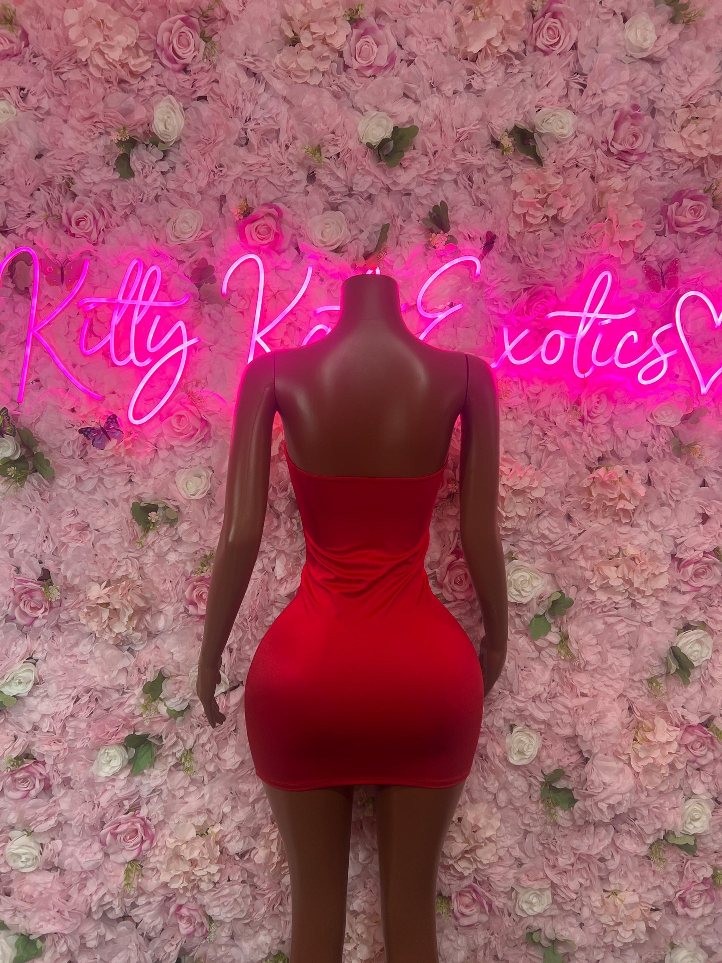 Exotic Dancewear  Red Dress Ravewear - Sexy Festival Outfit, Clubwear, Performance Costume, EDM Party Wear