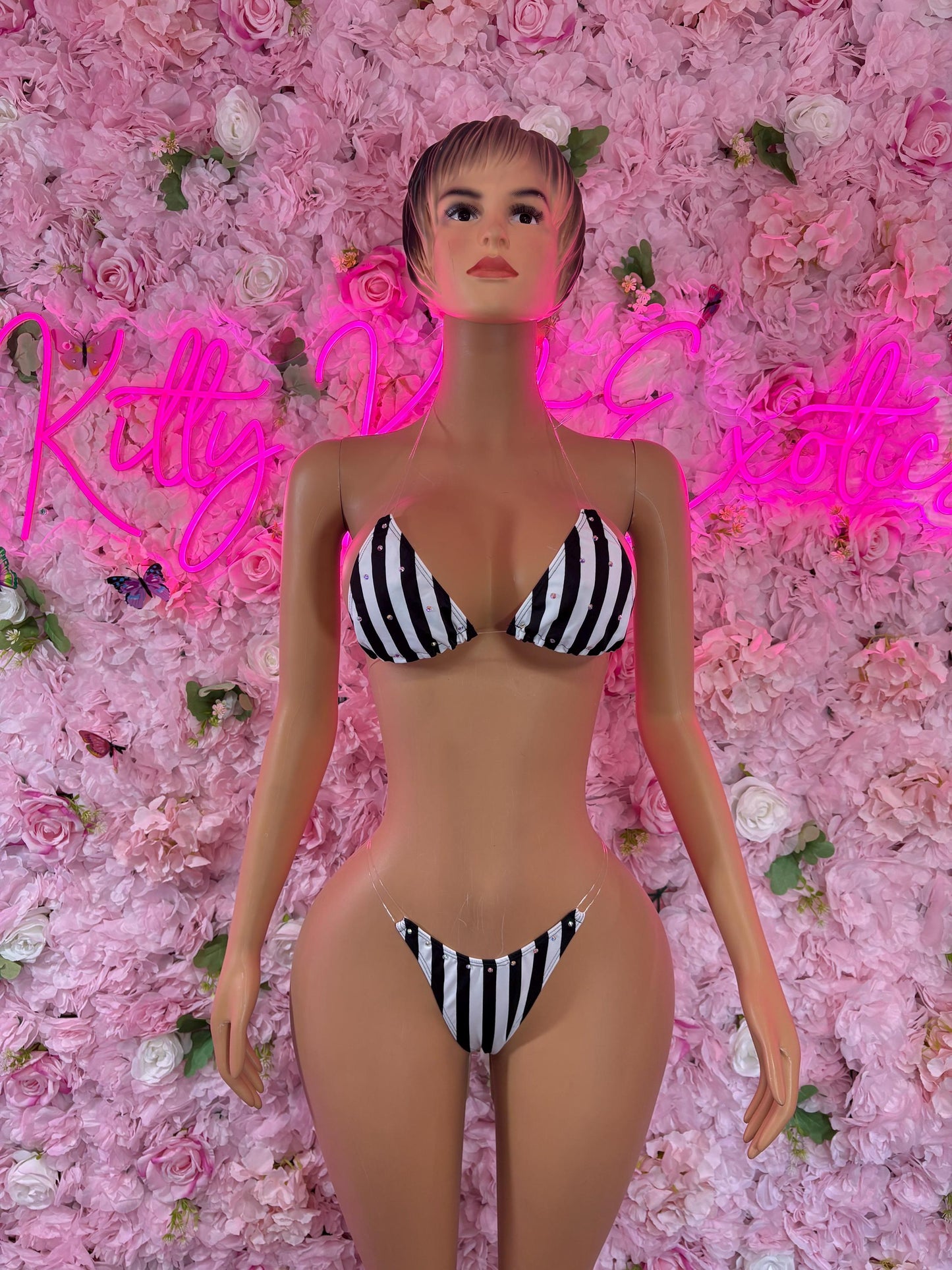 Sexy Referee Costume Set - Two Piece Sports Bikini  for Women - Halloween, Rave, Clubwear, Game Day, Roleplay, Festival Look