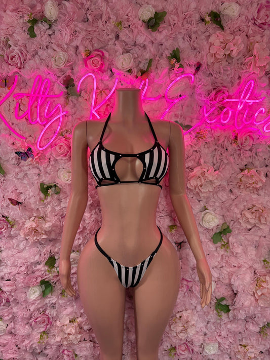 Sexy Referee Costume Set - One Piece Sports Bikini  for Women - Halloween, Rave, Clubwear, Game Day, Roleplay, Festival Look