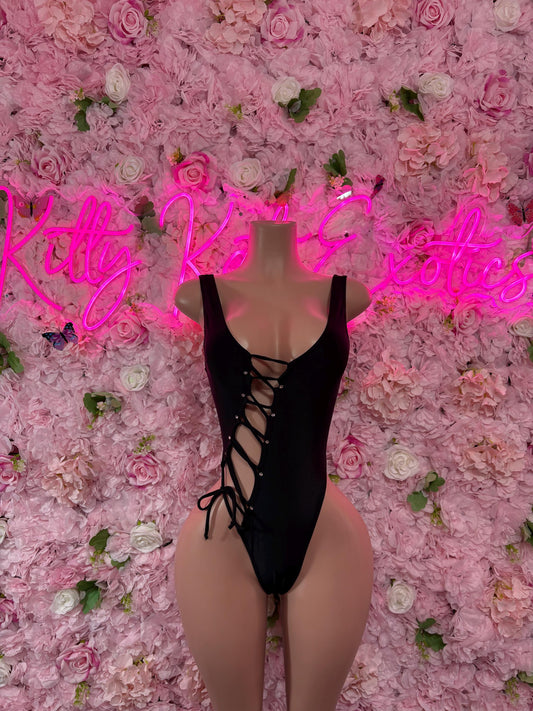 Bartender Outfit One Piece Black Bodysuit  Ravewear - Sexy Festival Outfit, Clubwear, Performance Costume, EDM Party Wear