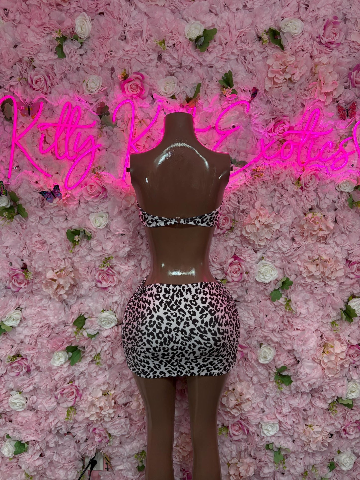 Exotic Dancewear Cheetah Dress - Sexy Latin Dance Costume, Sultry Clubwear Gown, Bold Performance Outfit, Trendy Party Dress