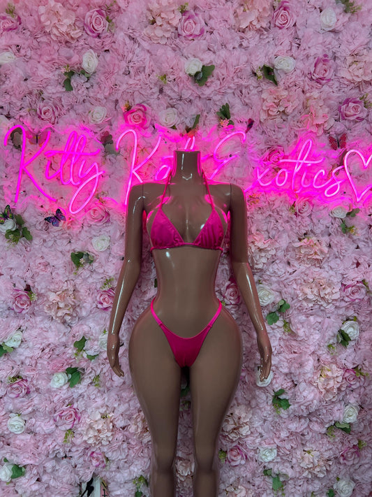 Rave Outfit - Pink Bikini  -  Rave Outfit - Sexy Festival Outfit, Clubwear, Performance Costume, EDM Party Rave Outfit