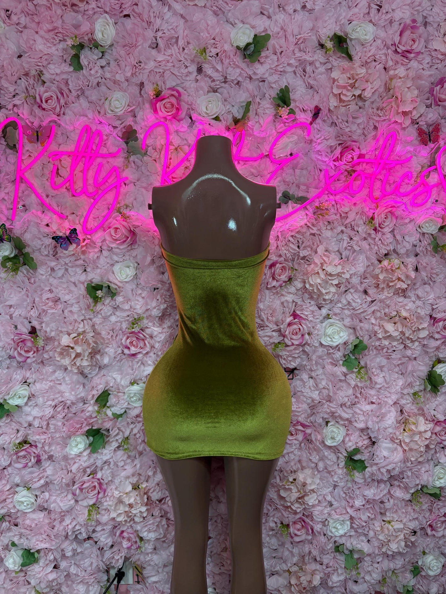 Exotic Dancewear Dress  Green -  Sexy Dance Costume, Sultry Clubwear Gown, Bold Performance Outfit, Party Dress