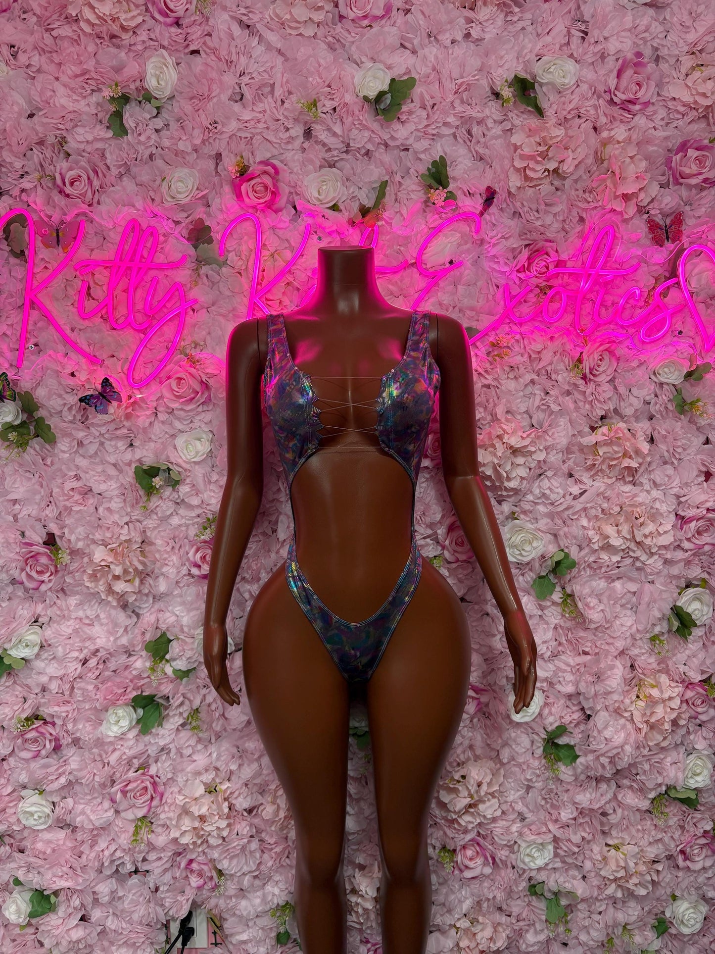 Rave Outfit  One Piece Bodysuit Metallic  - Sexy Performance Costume, Latin Sultry, Bold Dance Outfit, Womens Party Outfit