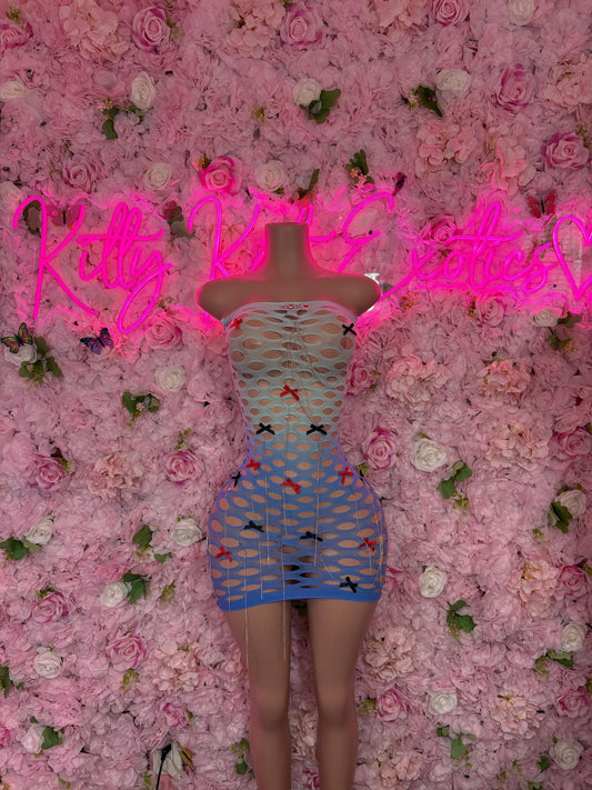 Custom Rave Outfit One-Piece Multicolor Fishnet Bodysuit  Rave Outfit | Festival wear