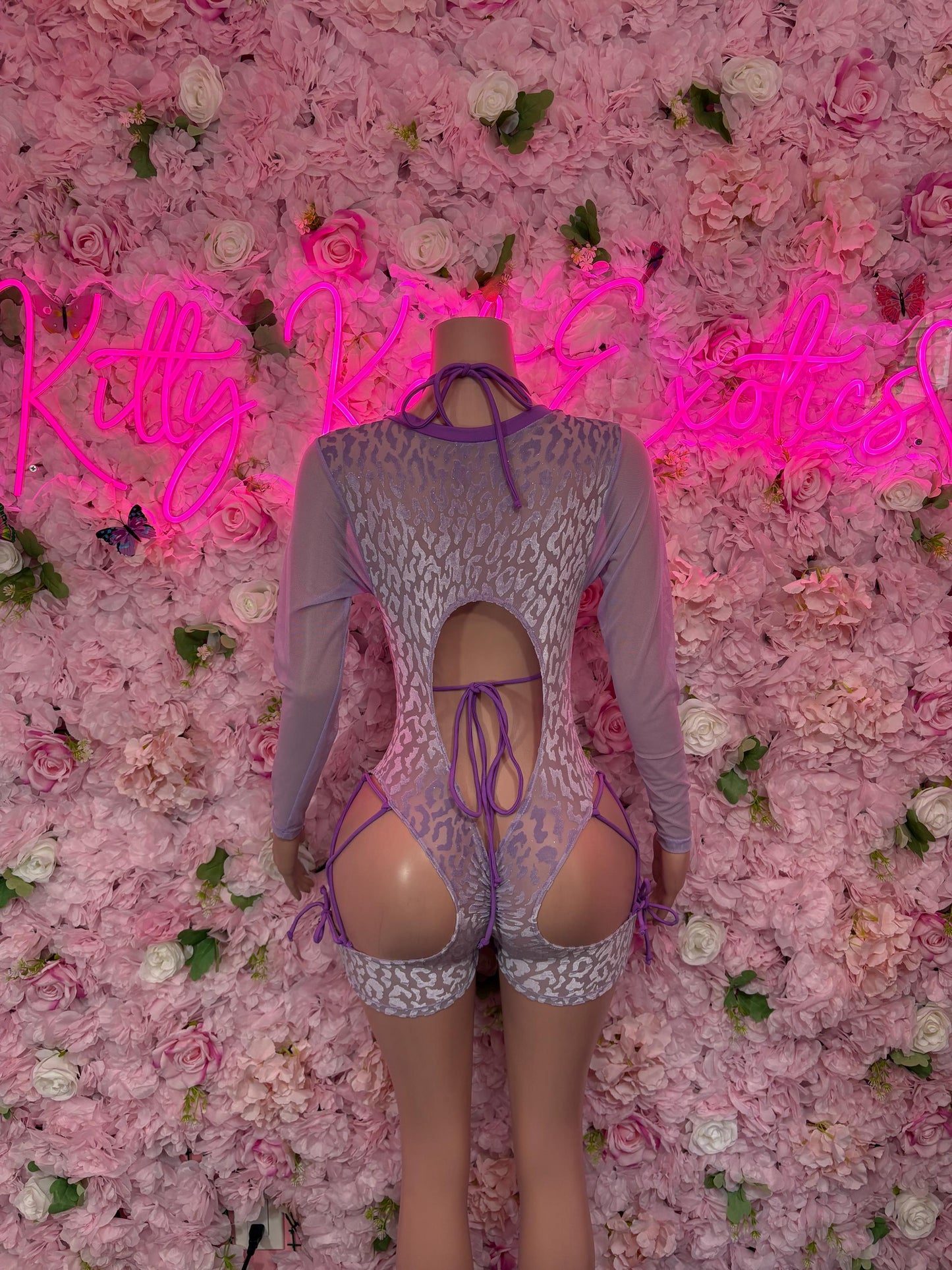 Rave Outfit - Bottlegirl One Piece Bodysuit Purple  - Sexy Performance Costume, Exotic Dancewear, Bold Dance Outfit, Womens Party Outfit