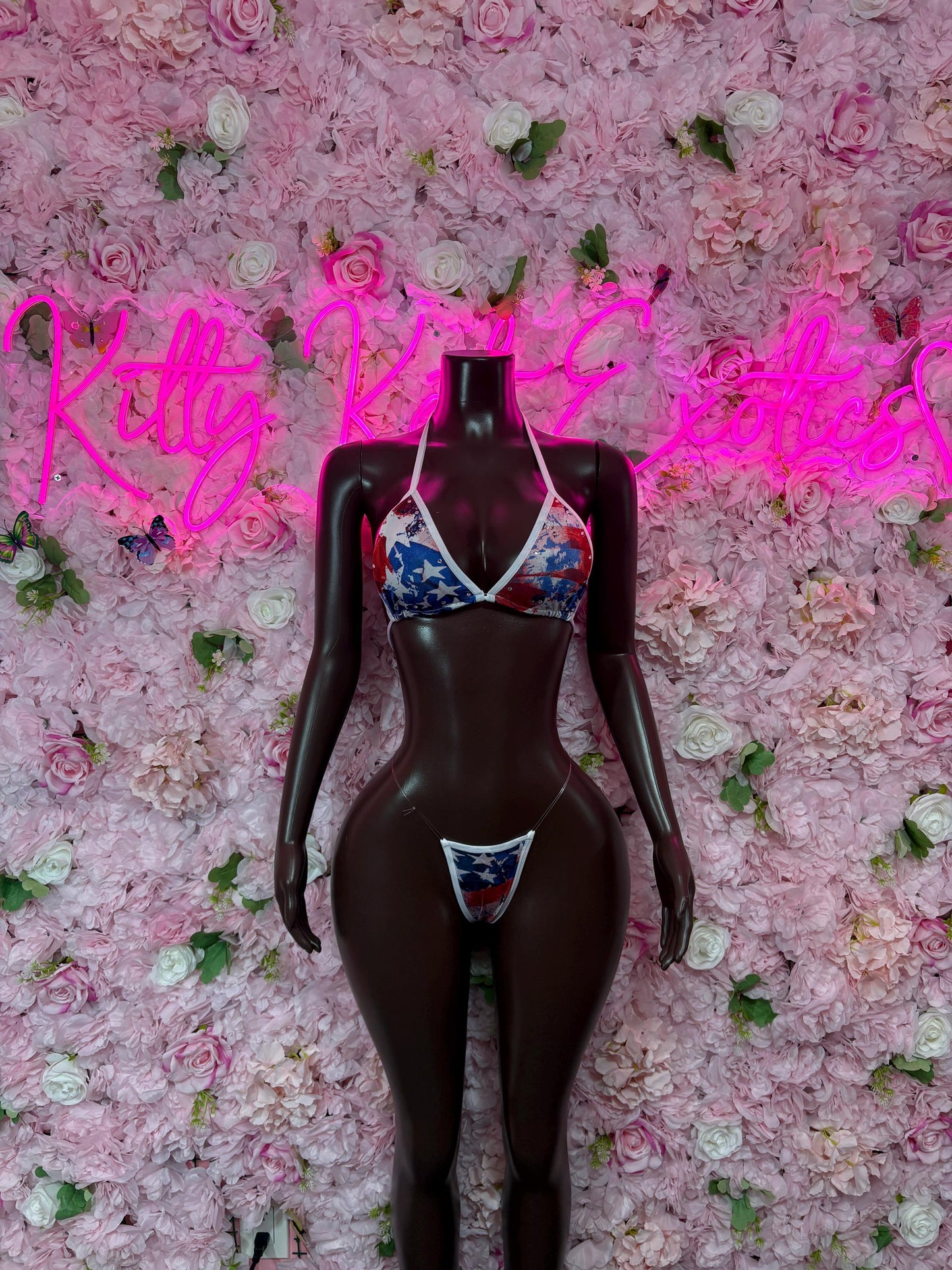 USA Flag Two - Piece Bikini Patriotic Swimsuit for Beach, Pool Parties, or Summer Fun | Stylish and Comfortable Swimwear