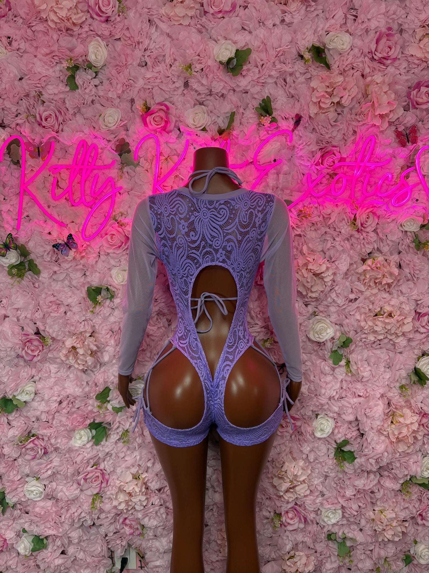 Ravewear Bodysuit One-Piece Lilac  Exotic Dancewear, Ravewear for Performers, Raves, or Night Out | Bottle girl Outfits