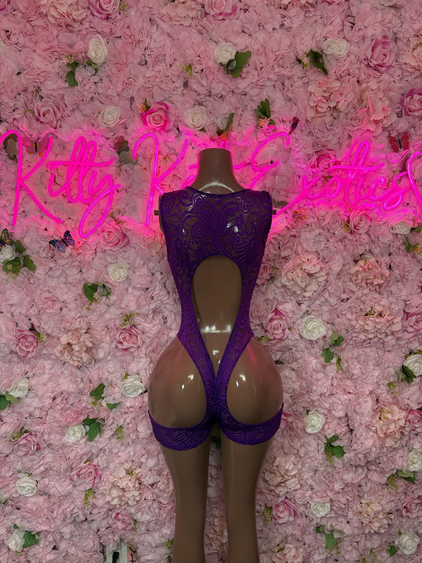 Bottlegirl Bodysuit One-Piece Purple Lace  Exotic Dancewear, Ravewear for Performers, Raves, or Night Out | Bottle girl Outfits