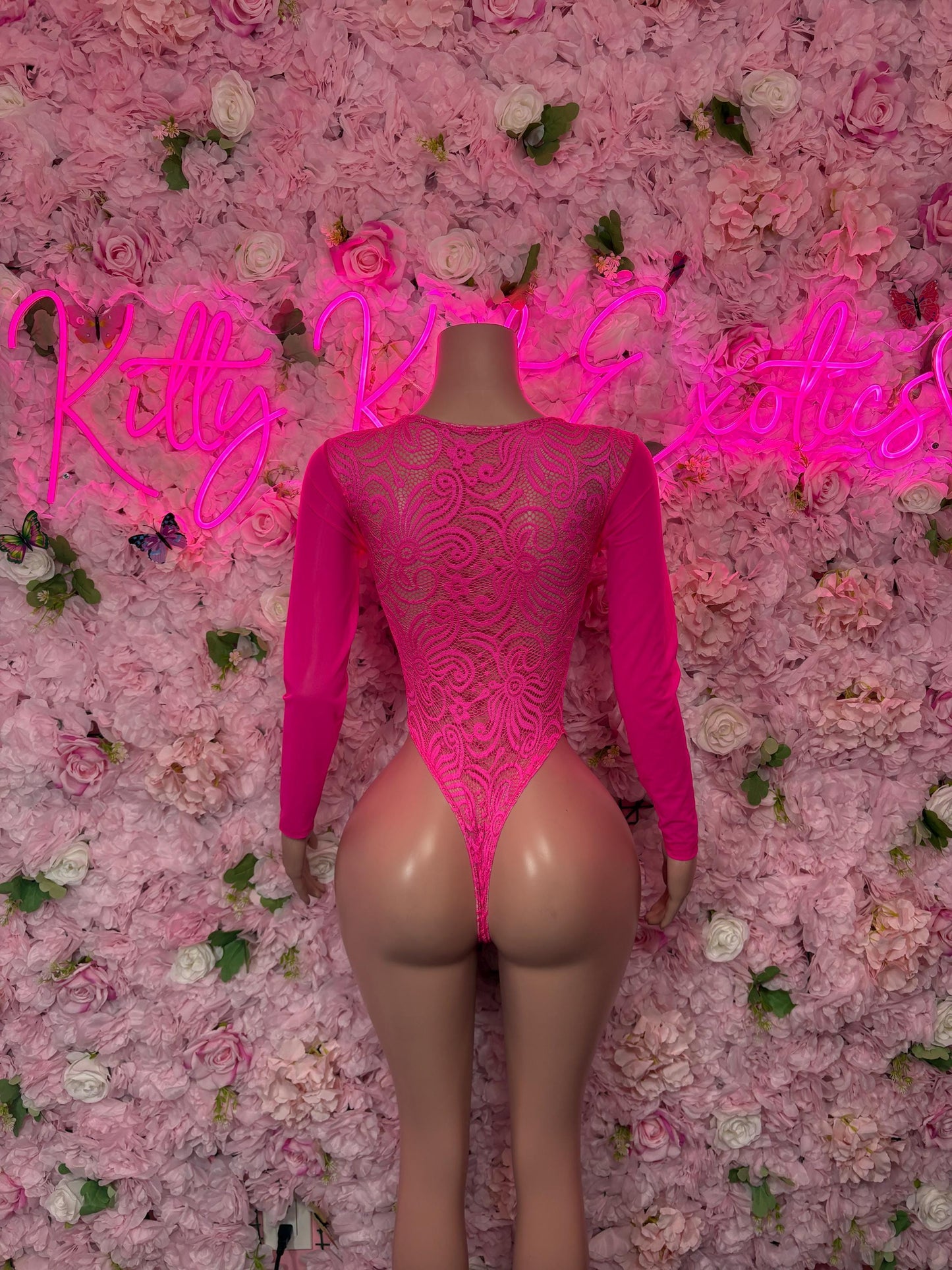 Bottlegirl Bodysuit One-Piece Pink Lace  Exotic Dancewear, Ravewear for Performers, Raves, or Night Out | Bottle girl Outfits