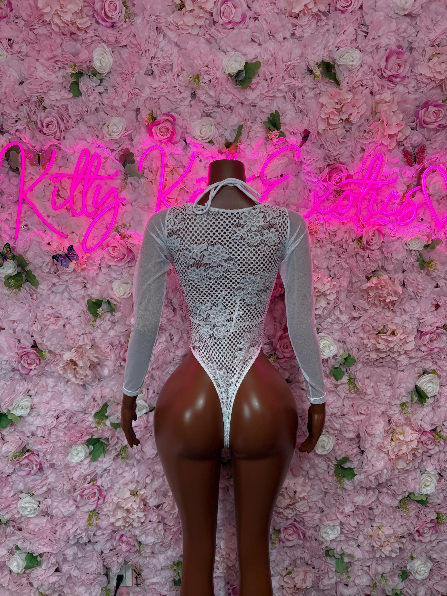 Exotic Dancewear Bodysuit One-Piece White Lace  Exotic Dancewear, Ravewear for Performers, Raves, or Night Out | Bottle girl Outfits