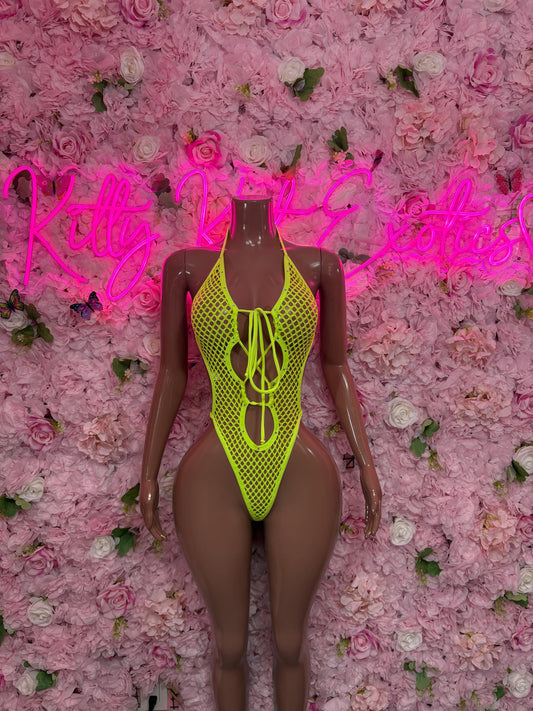 Ravewear  Bodysuit One-Piece Neon Fishnet  Exotic Dancewear, Ravewear for Performers, Raves, or Night Out | Bottle girl Outfits