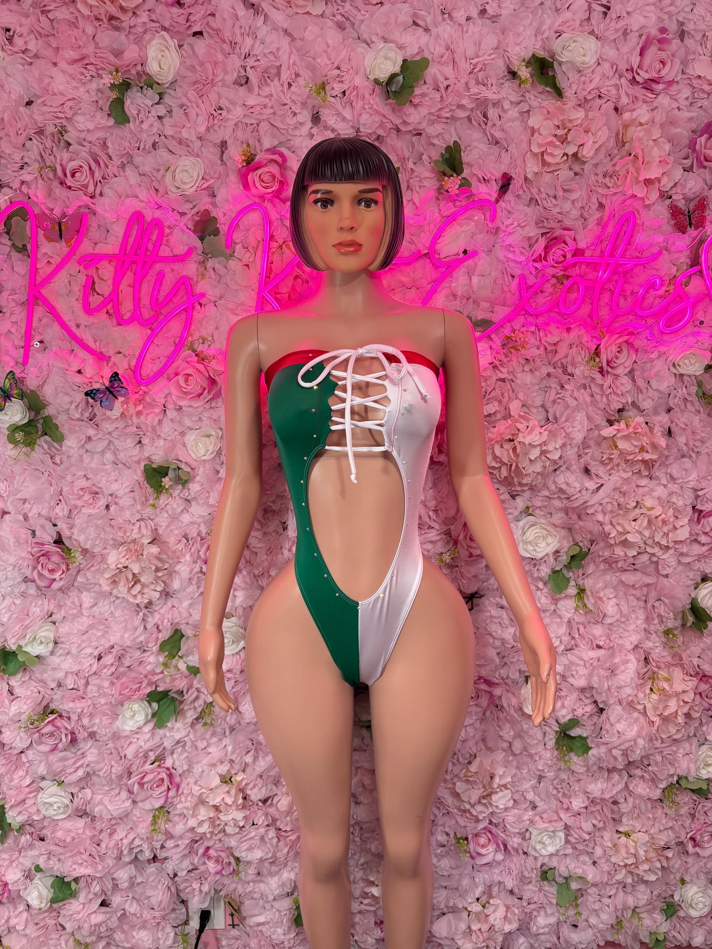 Mexican Flag Bodysuit Set | One-Piece Swimsuit | Festival Outfit | Mexican Bikini | Country Flag Swimwear | Beachwear | Carnival