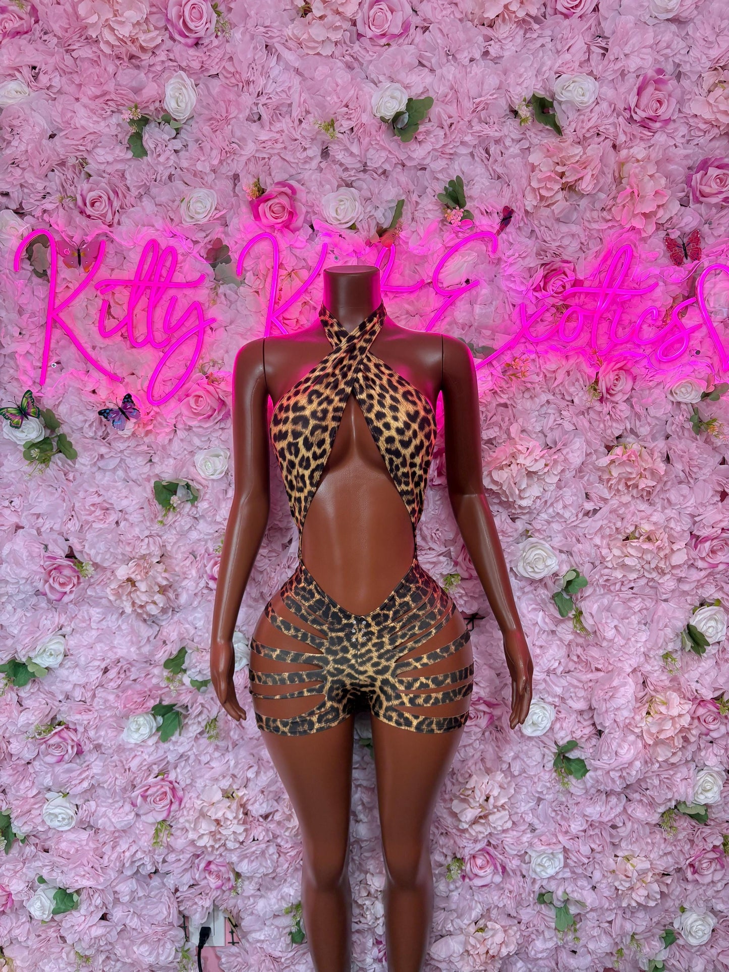 Exotic Dancewear Bodysuit Leopard  Sexy Outfit for Parties, Clubwear, or Festivals | Trendy and Eye-Catching Fashion