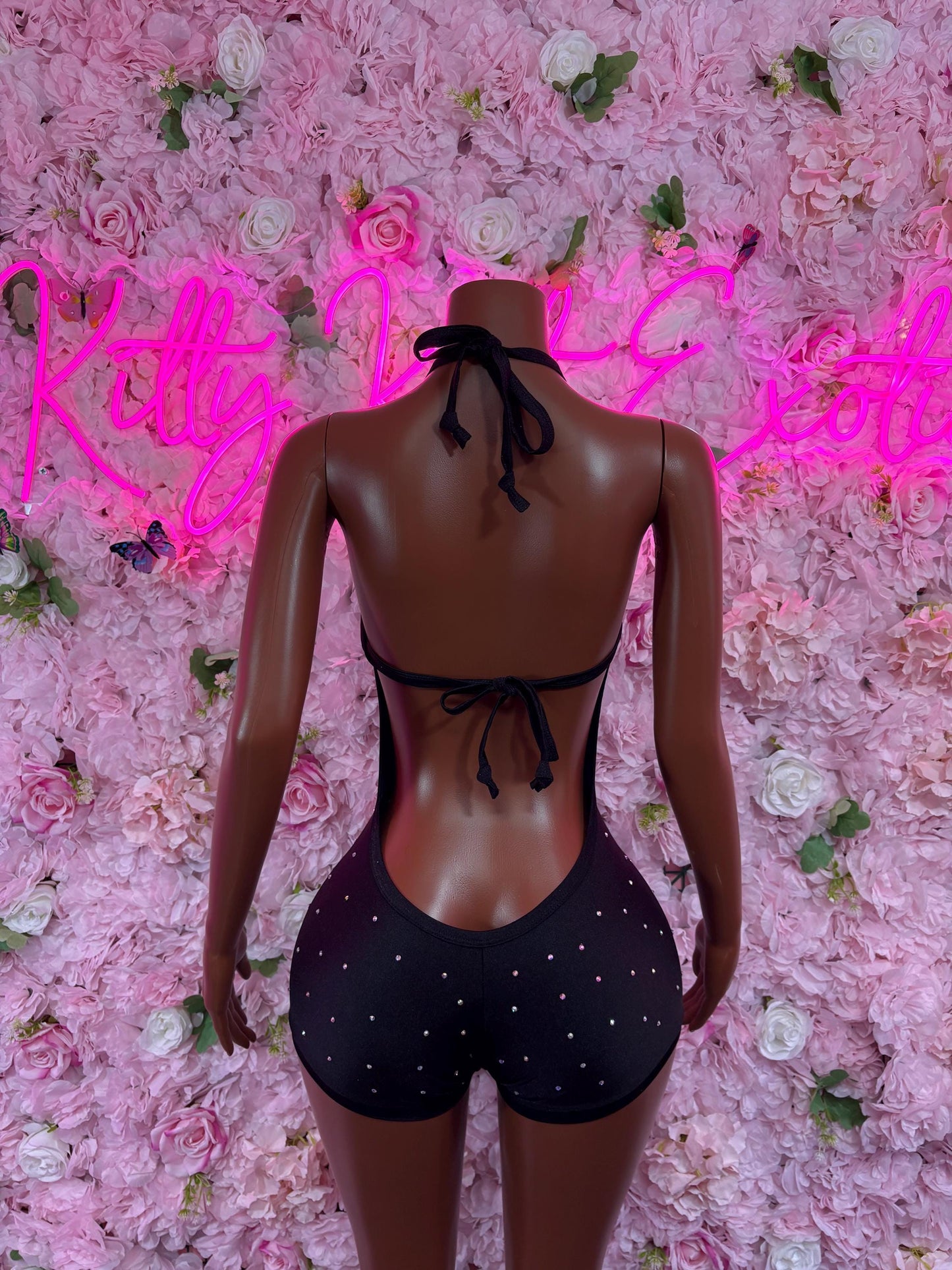 Rave Outfit  One Piece Black Bodysuit | Festival Outfit | Sexy Dancewear | Exotic Clubwear | Bottle Girl Outfitl