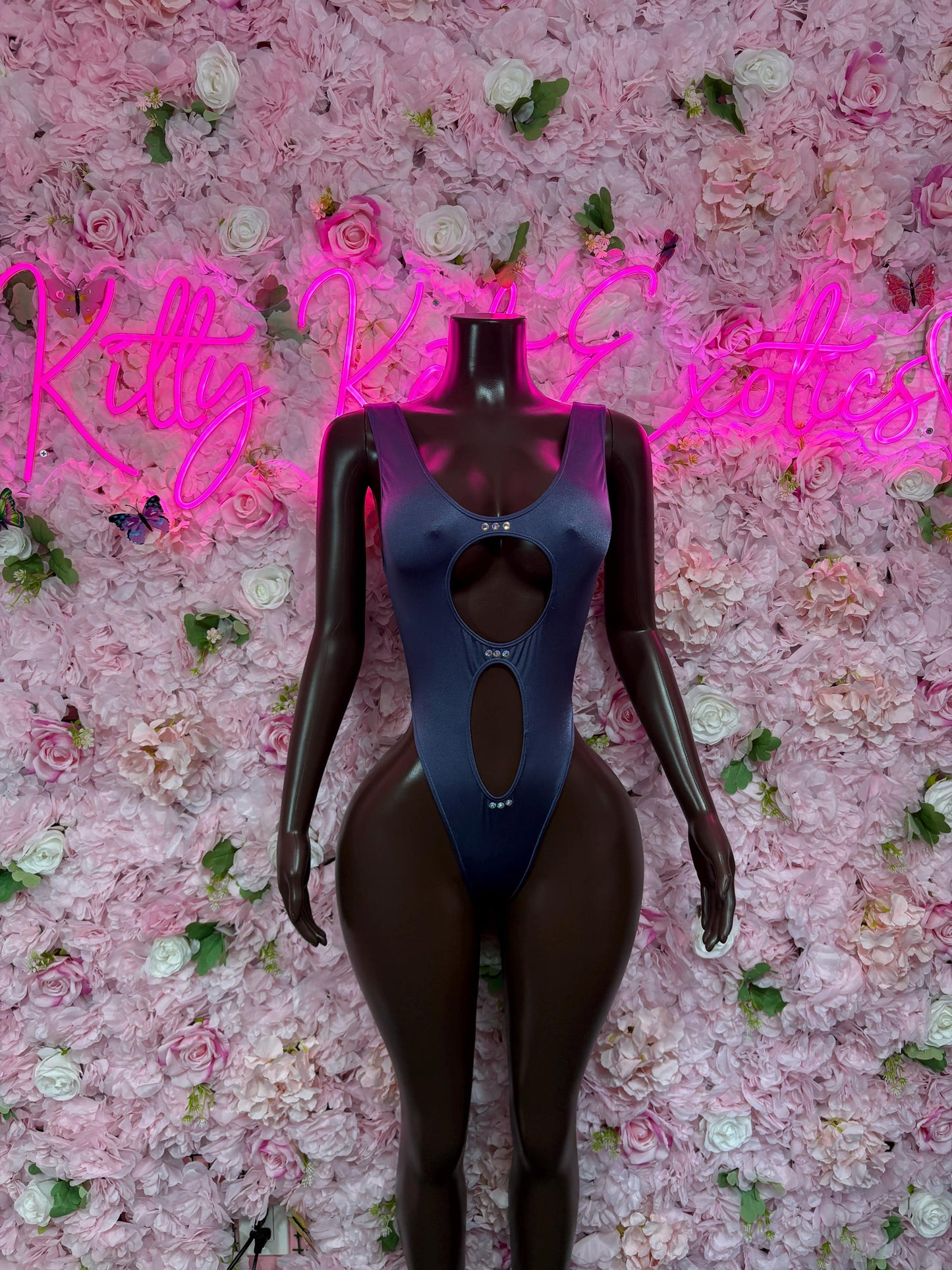 Exotic Dancewear One-Piece Blue Bodysuit  Exotic Dancewear, Ravewear for Performers, Raves, or Night Out | Bottle girl Outfits