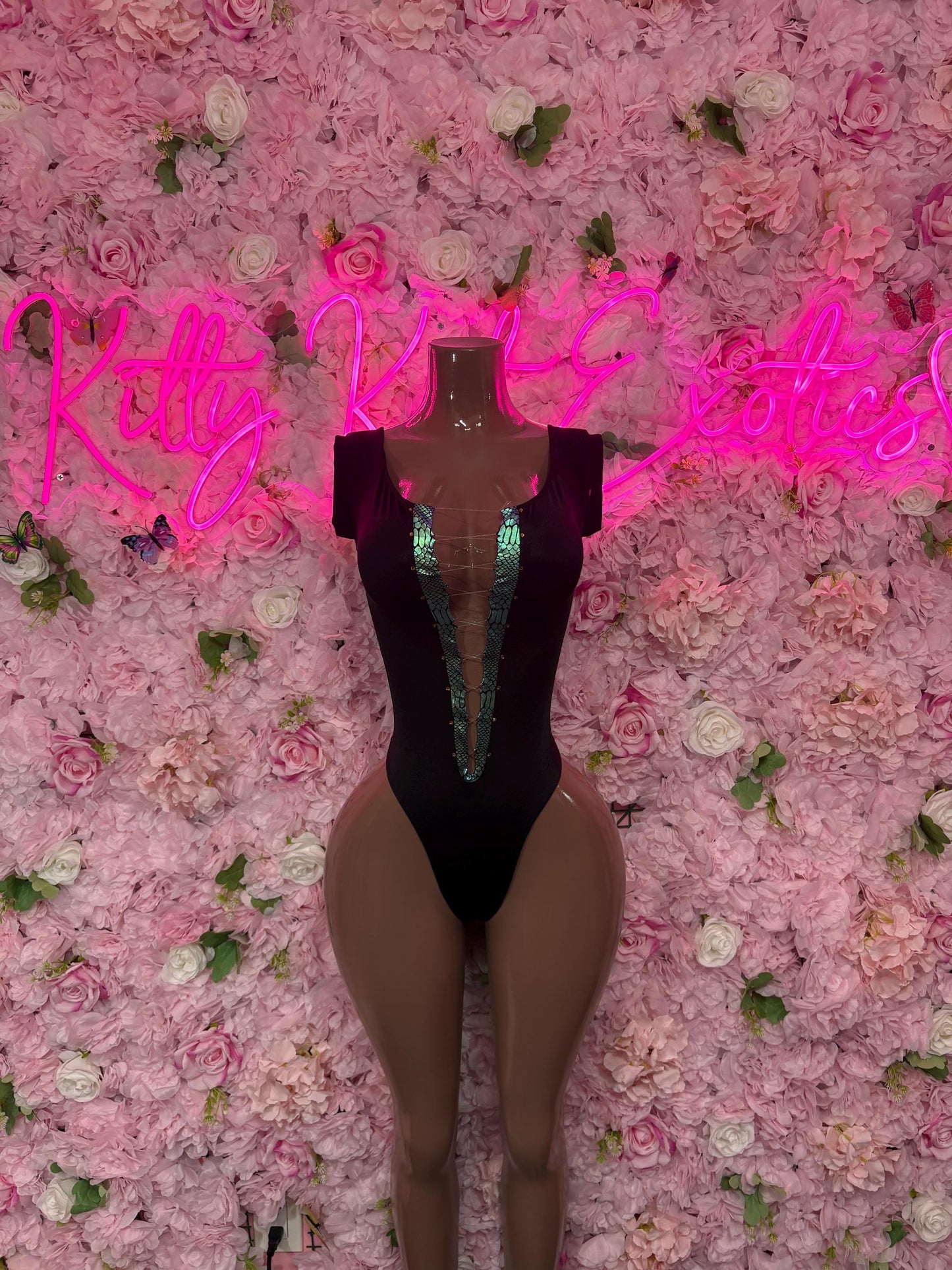 Rave Wear One-Piece Black Bodysuit  Exotic Dancewear, Ravewear for Performers, Raves | Bottle girl Outfits