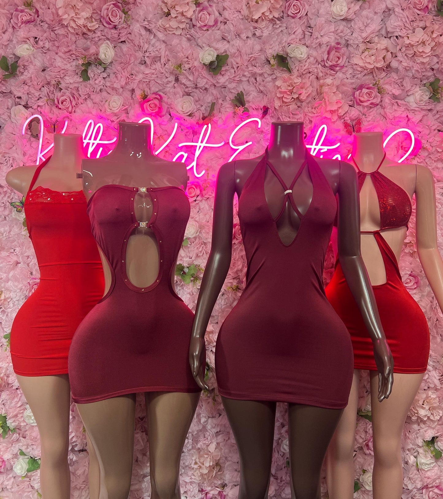 Burgundy Mini Dress  Ravewear - Sexy Festival Outfit, Clubwear, Performance Costume, EDM Party Wear