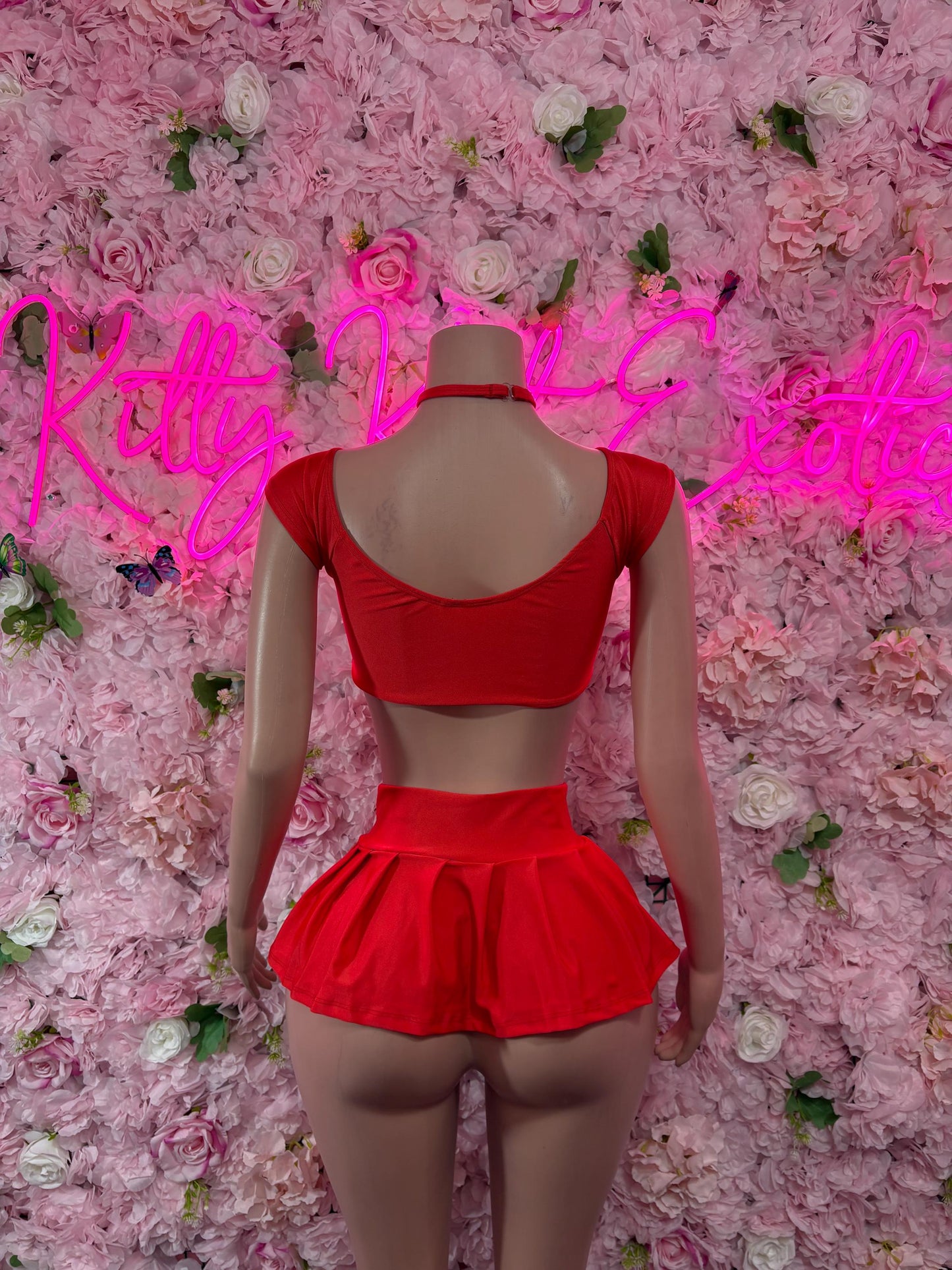 Exotic Dancewear - Two Piece Skirt Set -  Ravewear - Sexy Festival Outfit, Clubwear, Performance Costume, EDM Party Wear