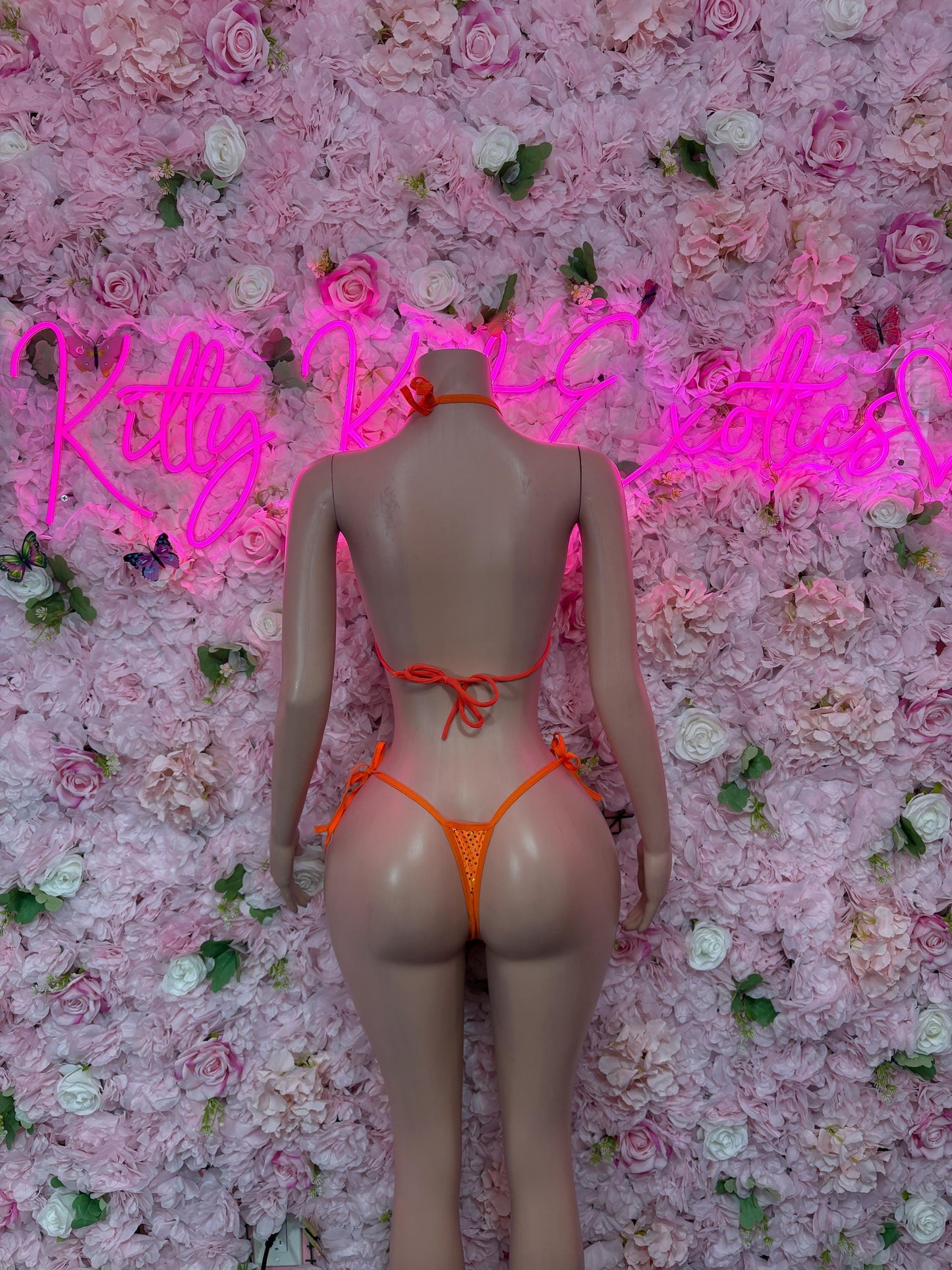 Womens Swimwear Two-Piece Orange Bikini  Cute Swimsuit Set for Beach, Pool, or Vacation | Exotic Dancewear Festival wear