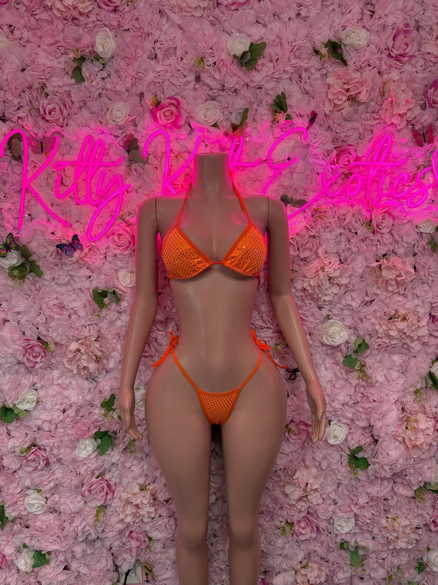 Womens Swimwear Two-Piece Orange Bikini  Cute Swimsuit Set for Beach, Pool, or Vacation | Exotic Dancewear Festival wear