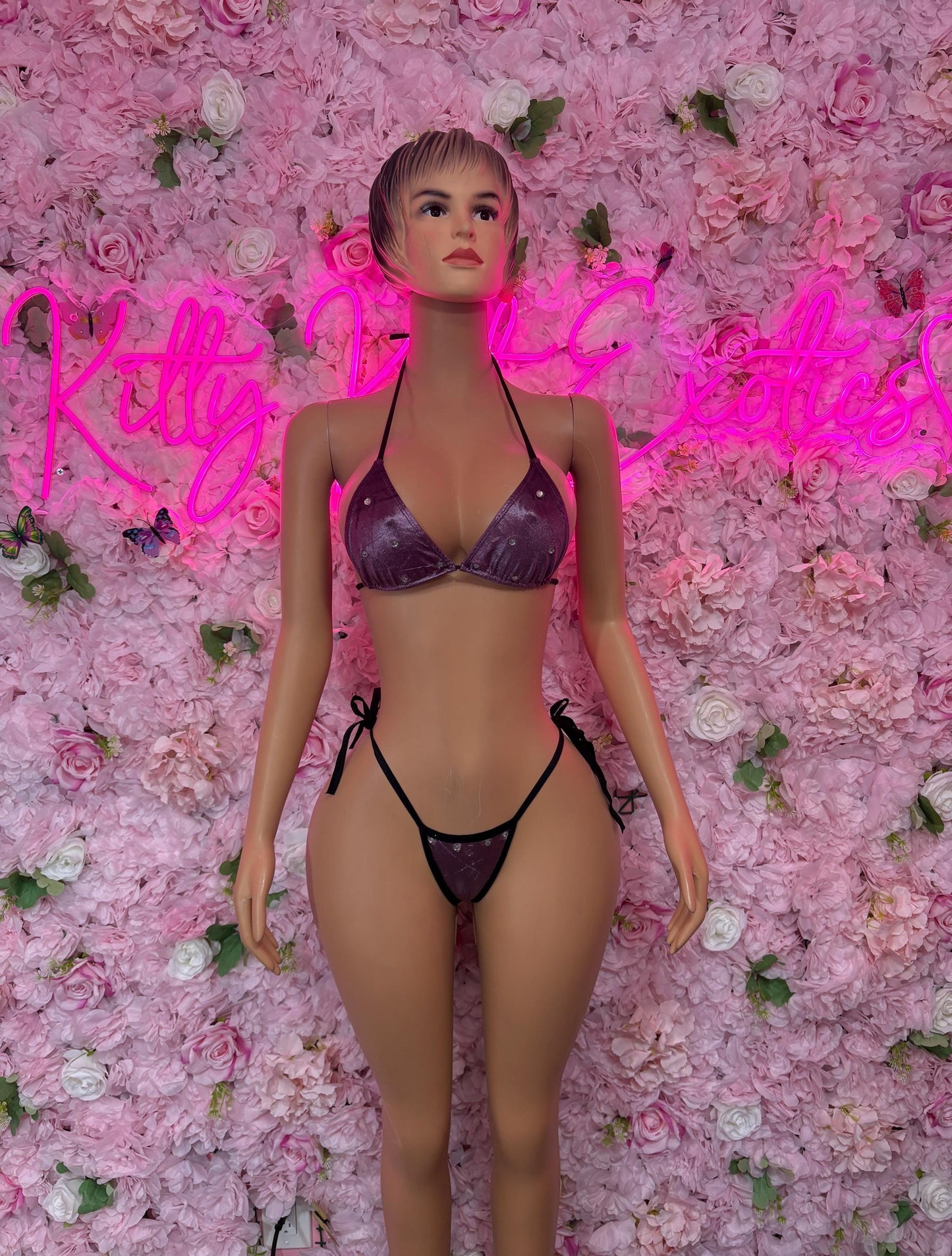 Summer Bikini Swimwear Two-Piece Puple Bikini  Cute Swimsuit Set for Beach, Pool, or Vacation | Exotic Dancewear Festival wear