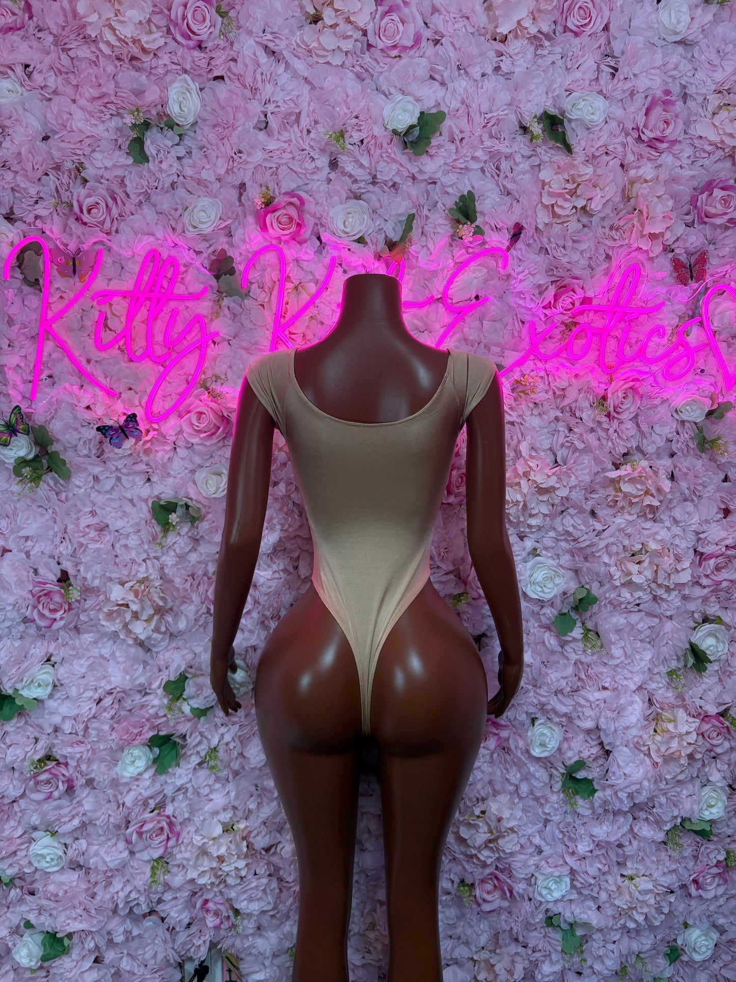 Exotic Dancewear One Piece Nude Bodysuit  -  Rave Oufit, Bartender Sexy for Performers, Events