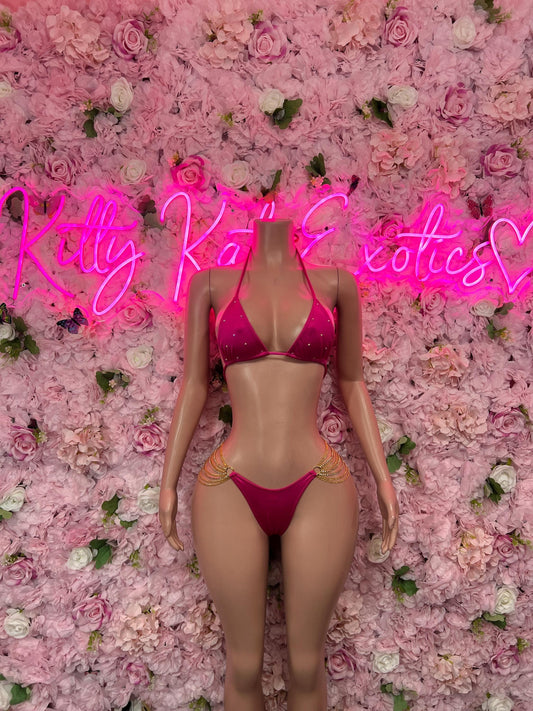 Summer Bikini - Pink  -  Rave Outfit - Sexy Festival Outfit, Clubwear, Performance Costume, EDM Party Rave Outfit