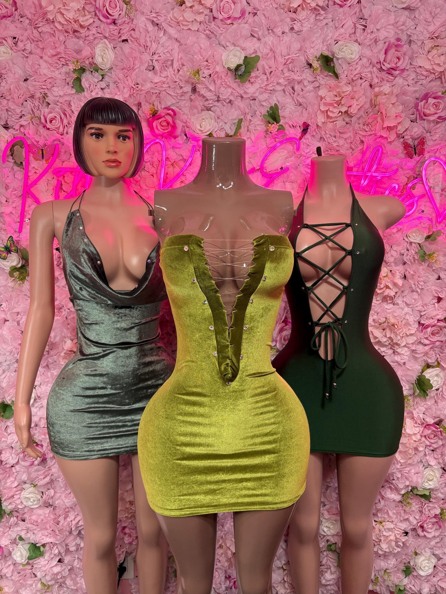 Exotic Dancewear Dress  Green -  Sexy Dance Costume, Sultry Clubwear Gown, Bold Performance Outfit, Party Dress