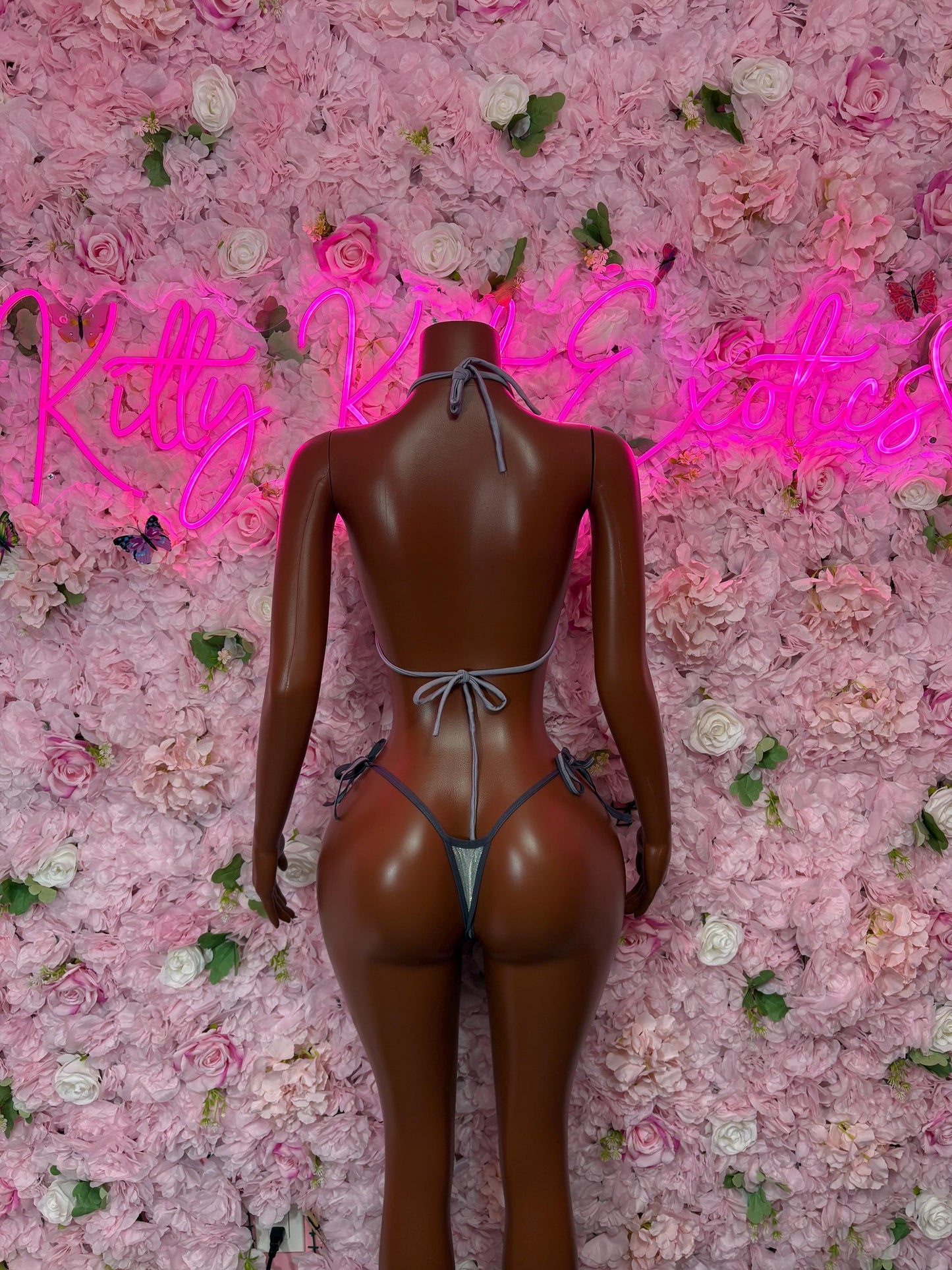 Summer Bikini Two-Piece  Metallic Gstring  Bikini  Cute Swimsuit Set for Beach, Pool, or Vacation | Exotic Dancewear Festival wear