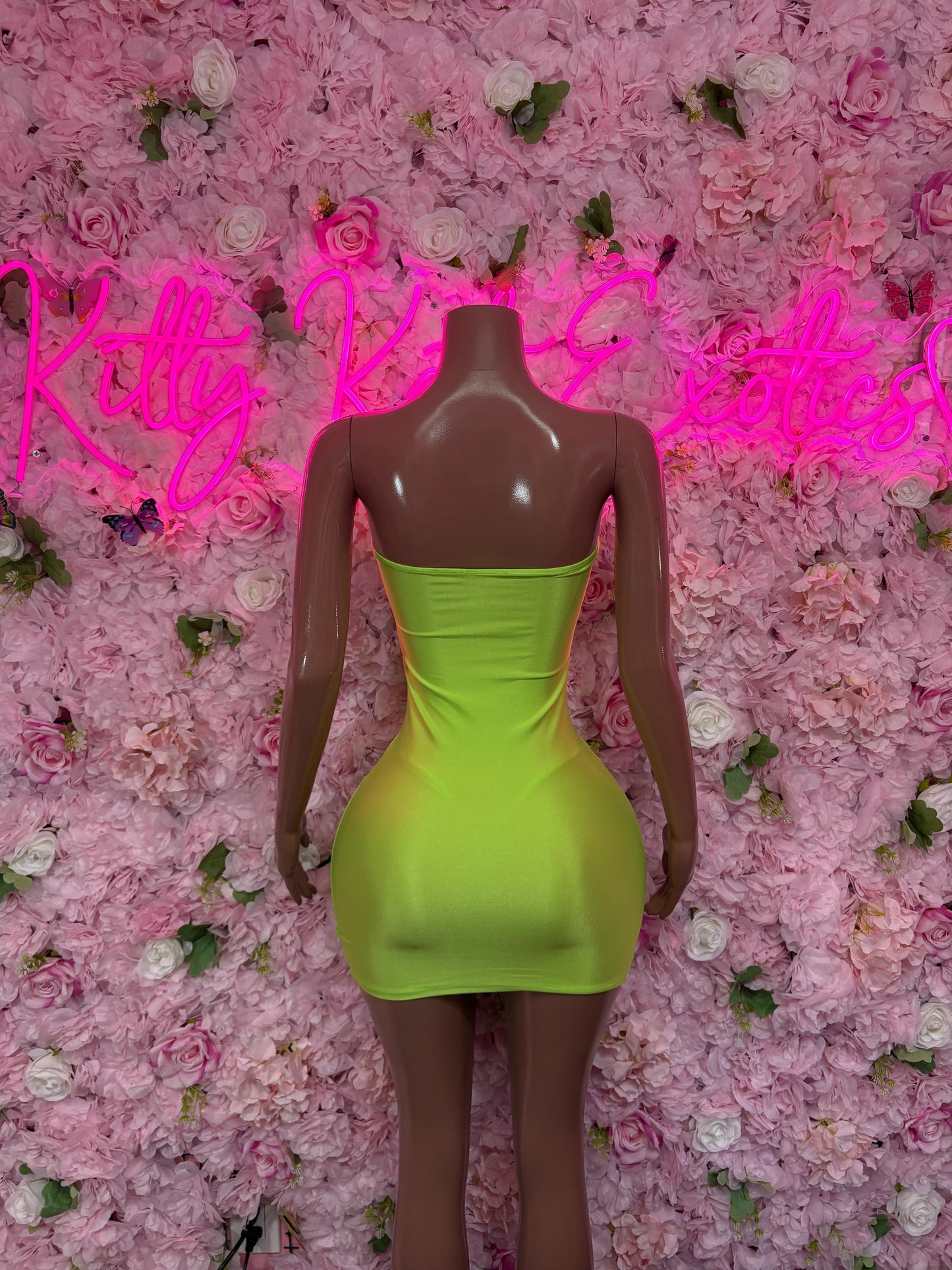 Summer Neon Dress  - Exotic Dancewear  Elegant and Sexy Evening Dress for Performers, Events, or Special Occasions Women's Clothing