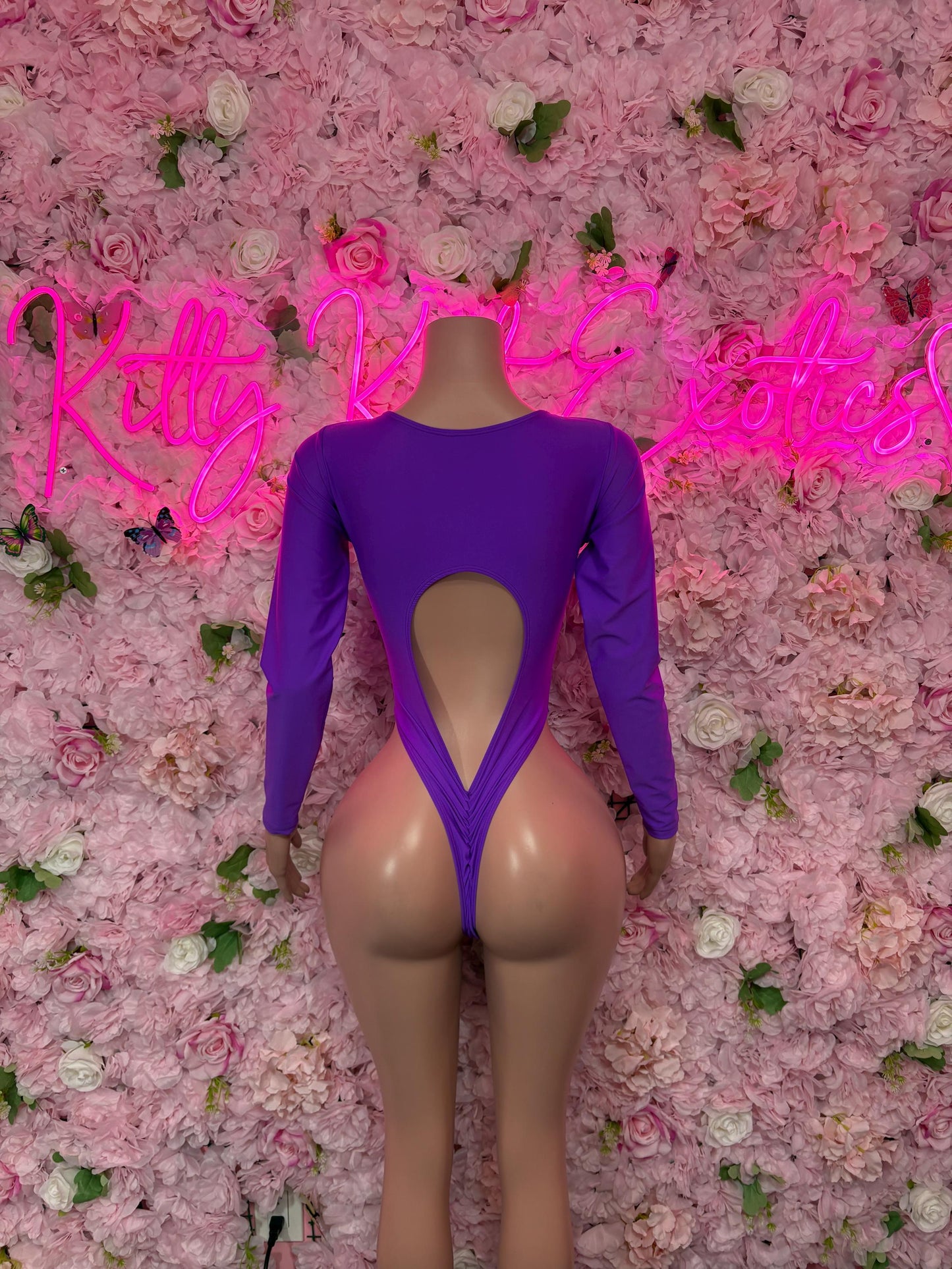 Bottlegirl - Exotic Dancewear Purple One Piece  - Rave Outfit  Sexy for Performers, Events, or Special Occasions