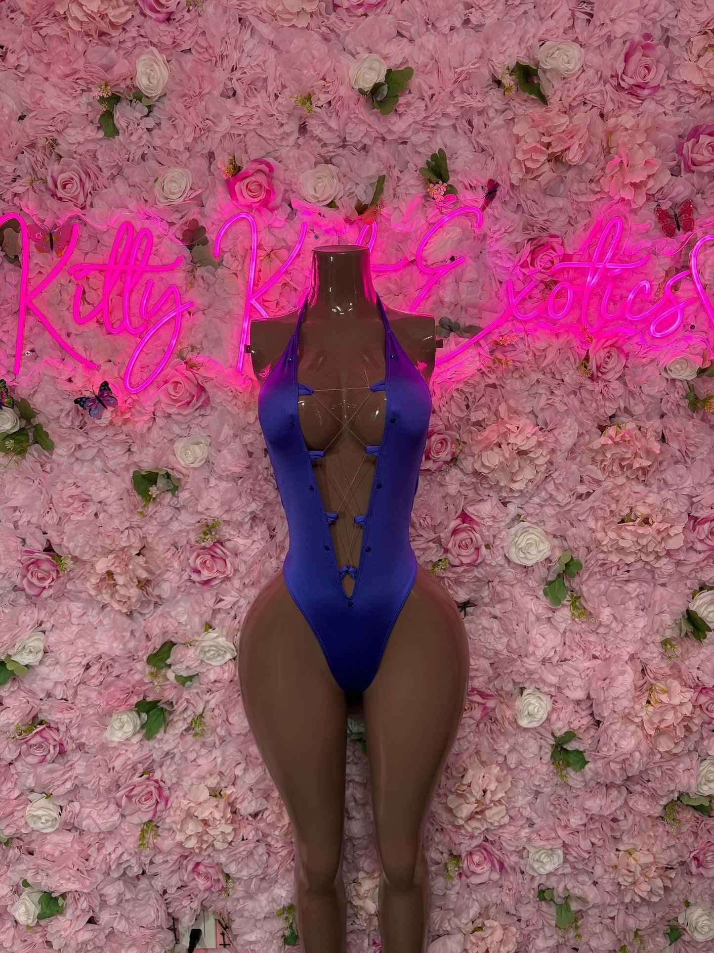 Bottlegirl - Exotic Dancewear Purple One Piece  - Rave Outfit  Sexy for Performers, Events, or Special Occasions