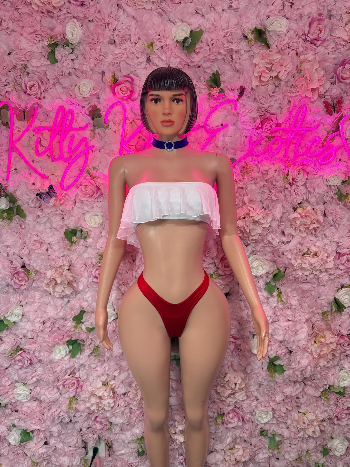 Fourth of July Two-Piece USA Bikini  Patriotic Swimsuit with Chocker for Beach, Pool Parties, or Summer Fun |