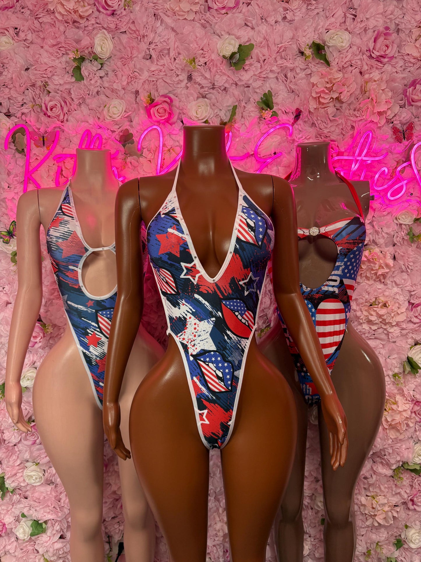 USA Memorial Day One Piece Bidysuit Patriotic Swimsuit for Beach, Pool Parties, or Summer Fun | Stylish and Comfortable Swimwear