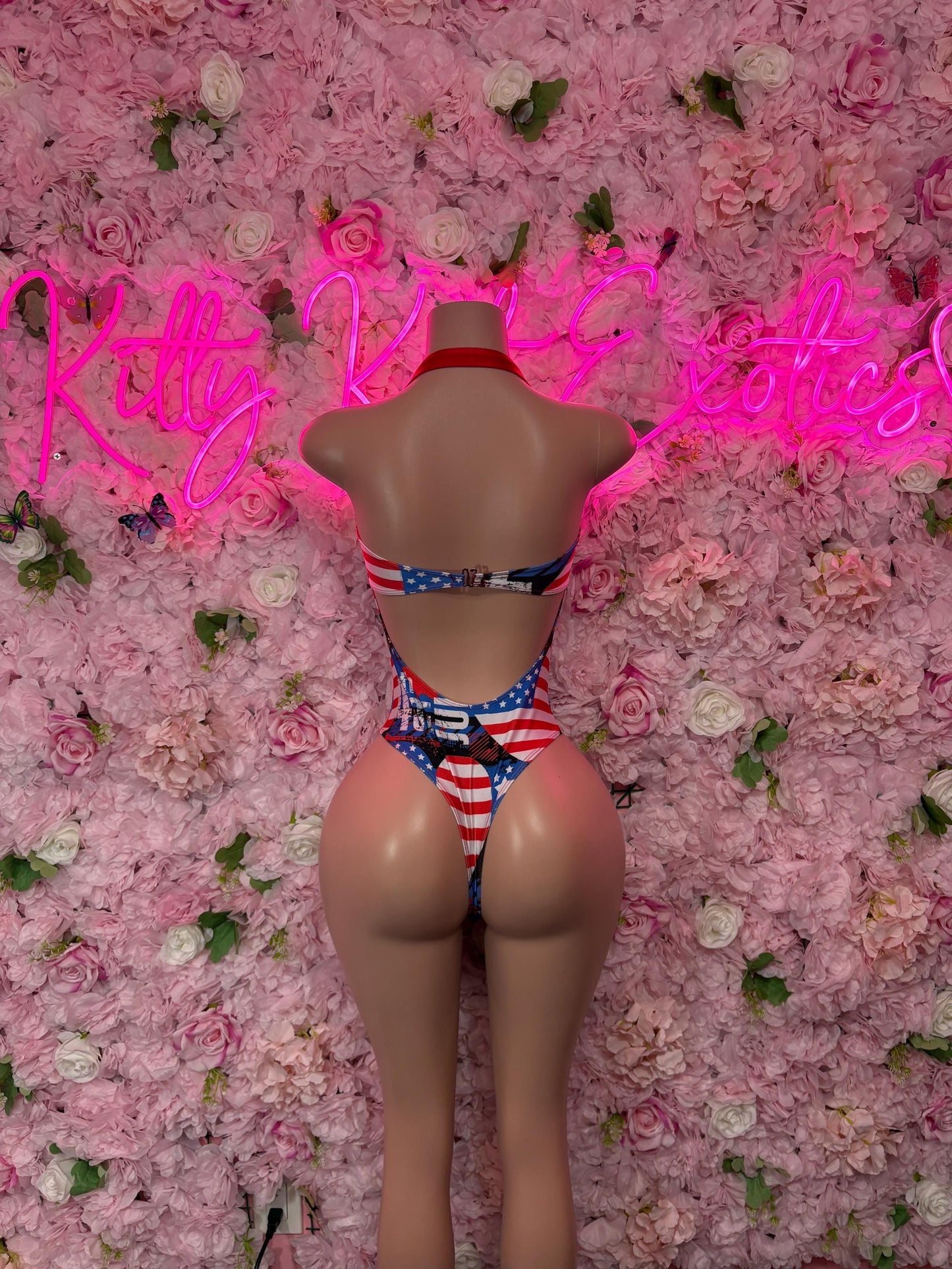 USA - 4th of July One Piece Bodysuit Patriotic Swimsuit for Beach, Pool Parties, or Summer Fun | Stylish and Comfortable Swimwear