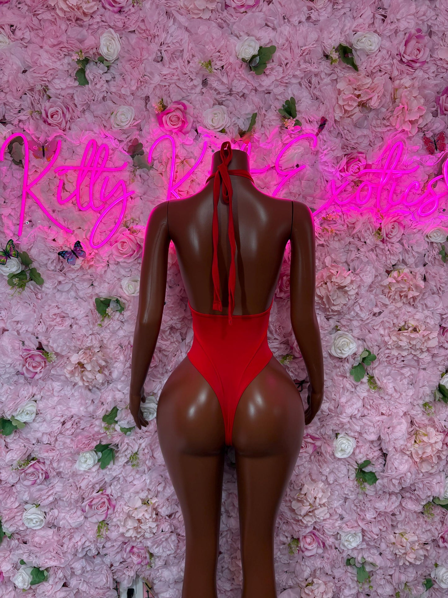 Ravewear - One Piece Bodysuit Red  - Sexy Performance Costume, Exotic Dancewear, Bold Dance Outfit, Womens Party Outfit