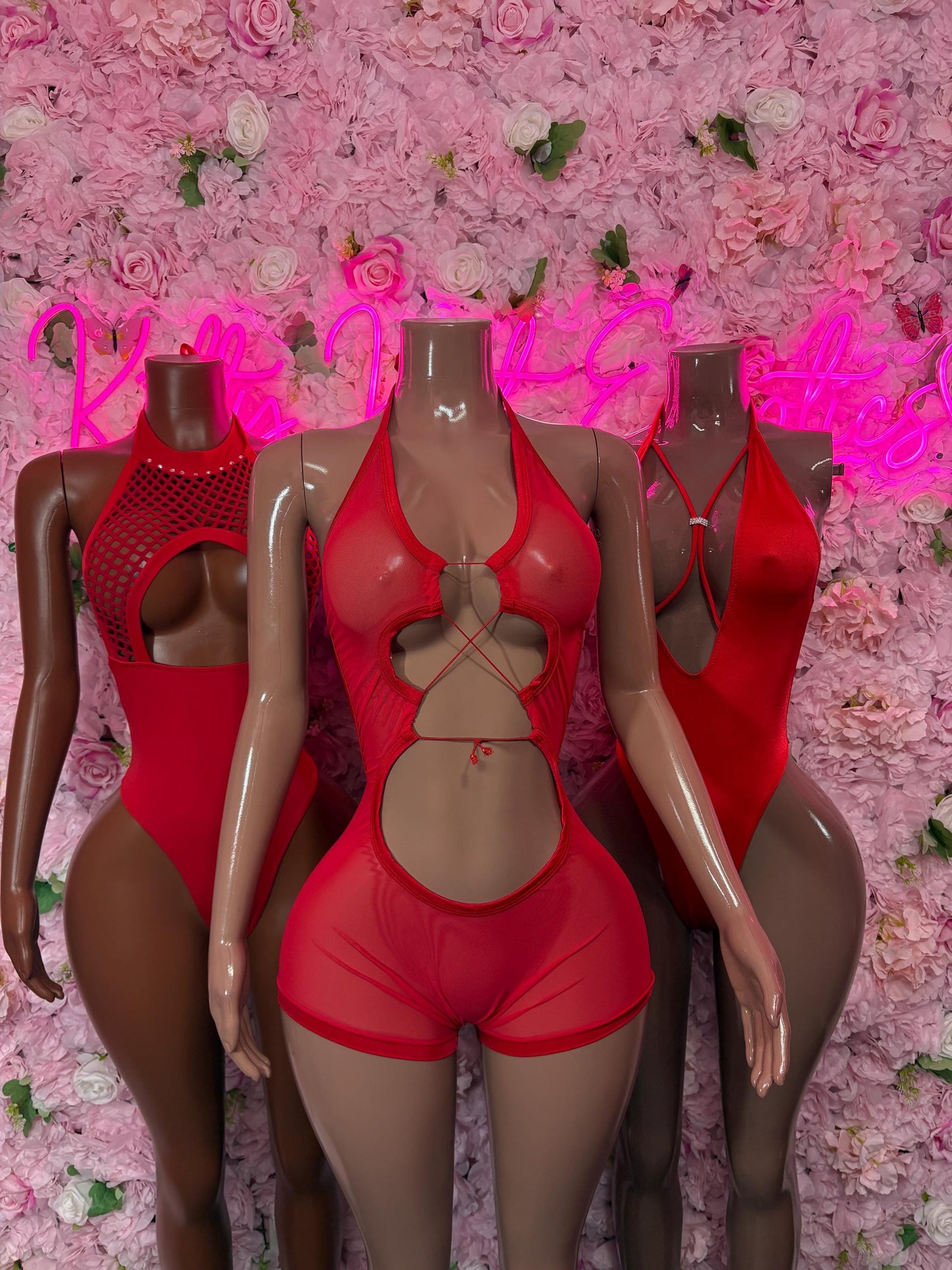 Ravewear - One Piece Bodysuit Red  - Sexy Performance Costume, Exotic Dancewear, Bold Dance Outfit, Womens Party Outfit