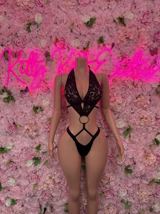 Ravewear - One Piece Bodysuit Black  - Sexy Performance Costume, Exotic Dancewear, Bold Dance Outfit, Womens Party Outfit