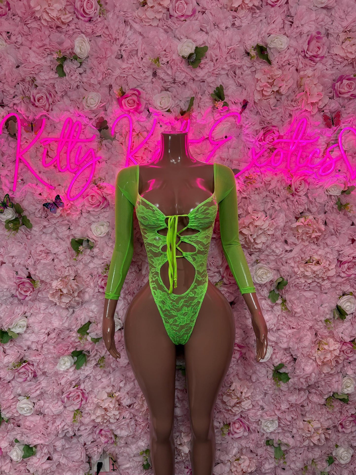 Exotic Dancewear Bodysuit One-Piece Neon Lace  Exotic Dancewear, Ravewear for Performers, Raves, or Night Out | Bottle girl Outfits