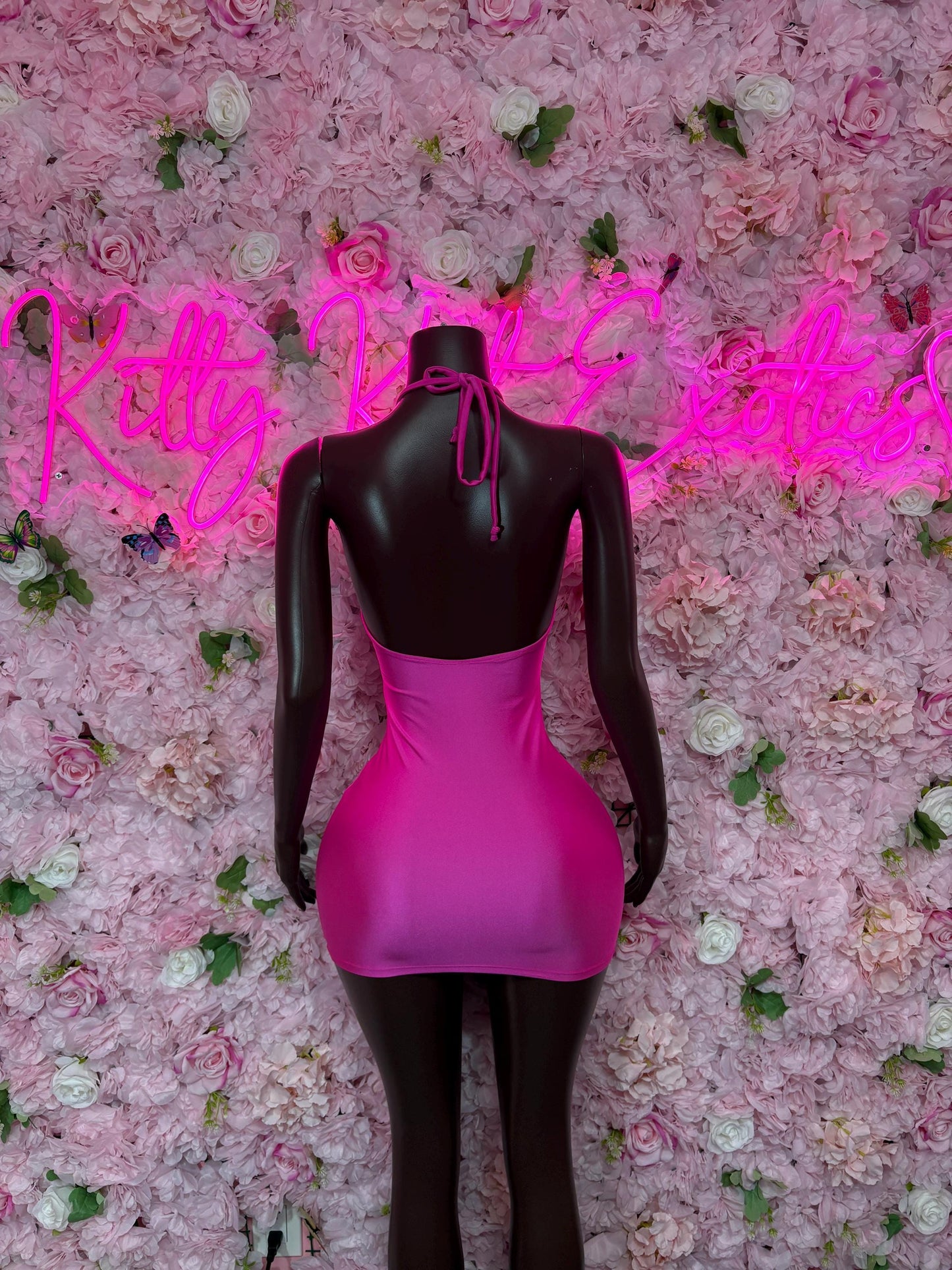 Exotic Dancewear Pink Dress  Sexy Party Outfit, Clubwear, or Night Out Fashion | Shiny and Bold Statement Look Women's Clothing