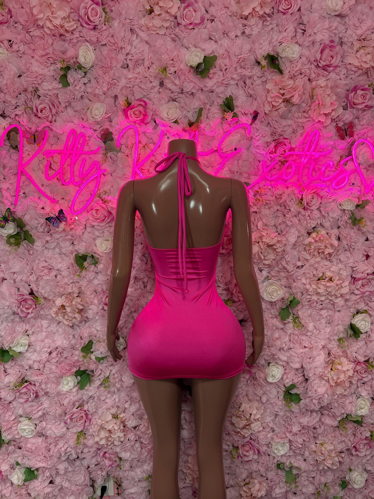 Summer Exotic Dancewear Pink Dress  Sexy Party Outfit, Clubwear, or Night Out Fashion | Shiny and Bold Statement Look Women's Clothing