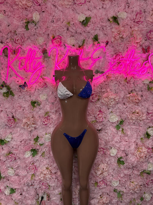 Honduran Flag Bodysuit Set | Two-Piece Swimsuit | Festival Outfit | Hunduran Bikini | Country Flag Swimwear | Beachwear | Carnival